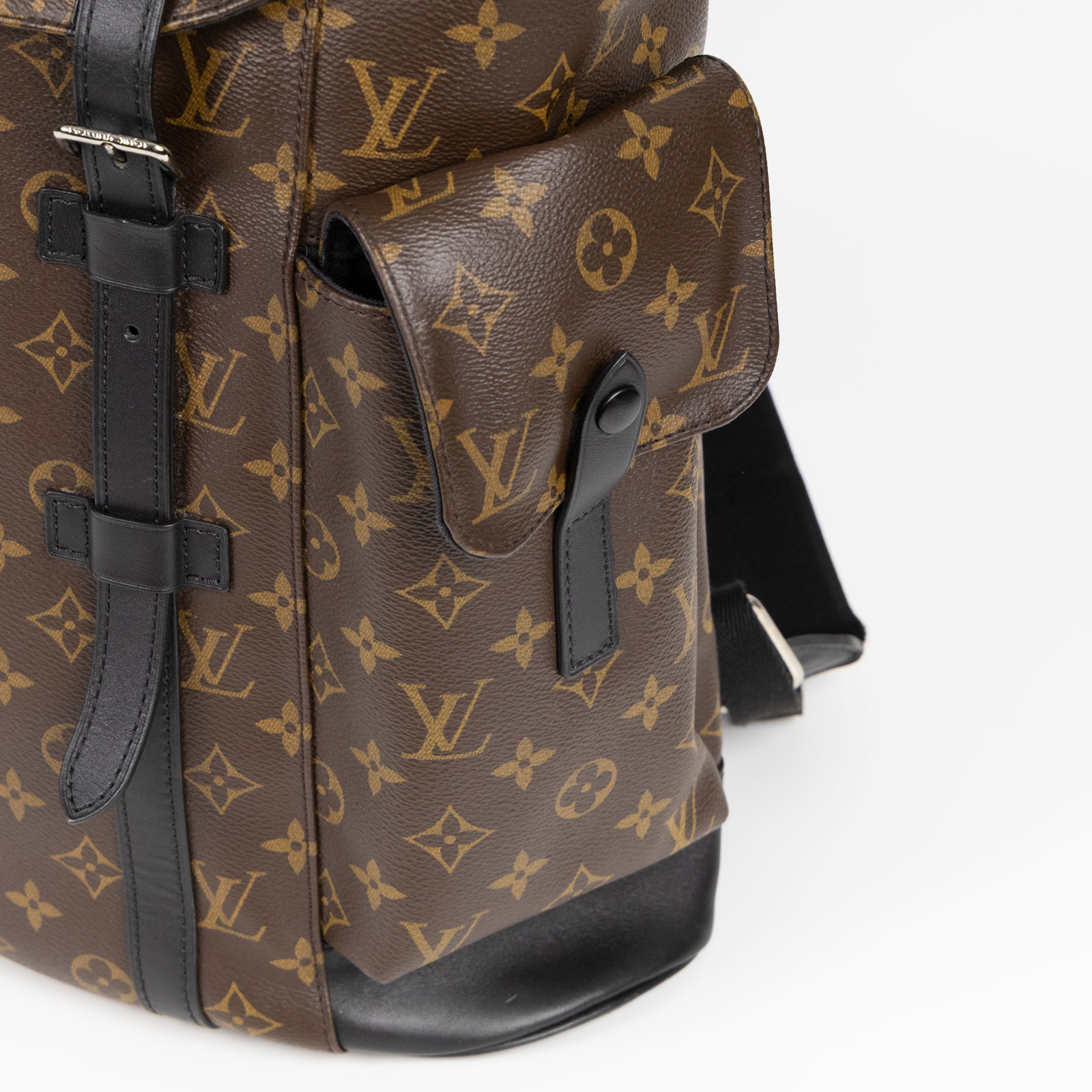 路易威登 LOUIS VUITTON Christopher MM 後背包 經典帆布 M43735 ☆原花CHRISTOPHER後背包 原廠盒子/防塵袋