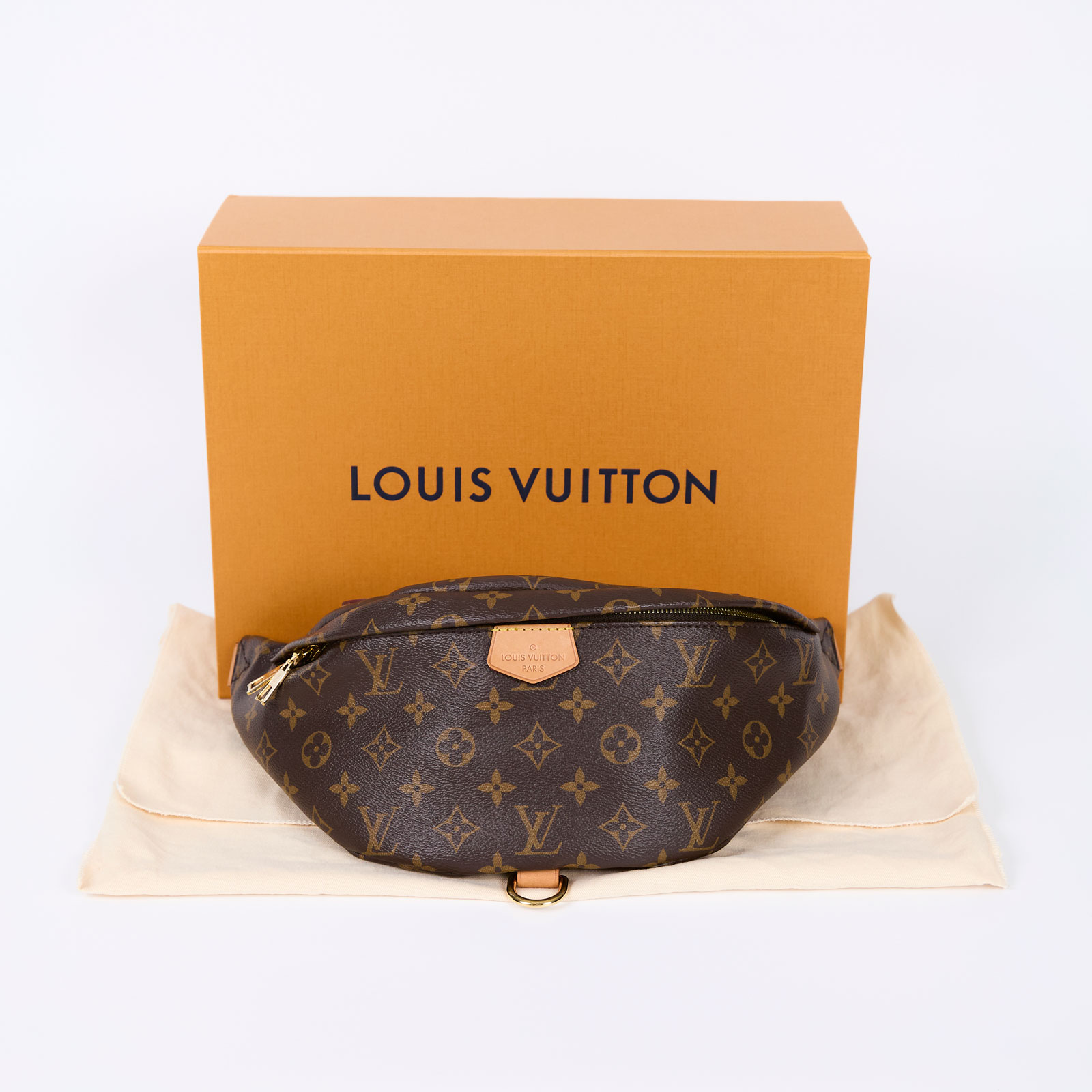 路易威登 LOUIS VUITTON Bumbag 經典帆布 腰包 斜跨包 M43644 原花腰包 原廠盒子/防塵袋