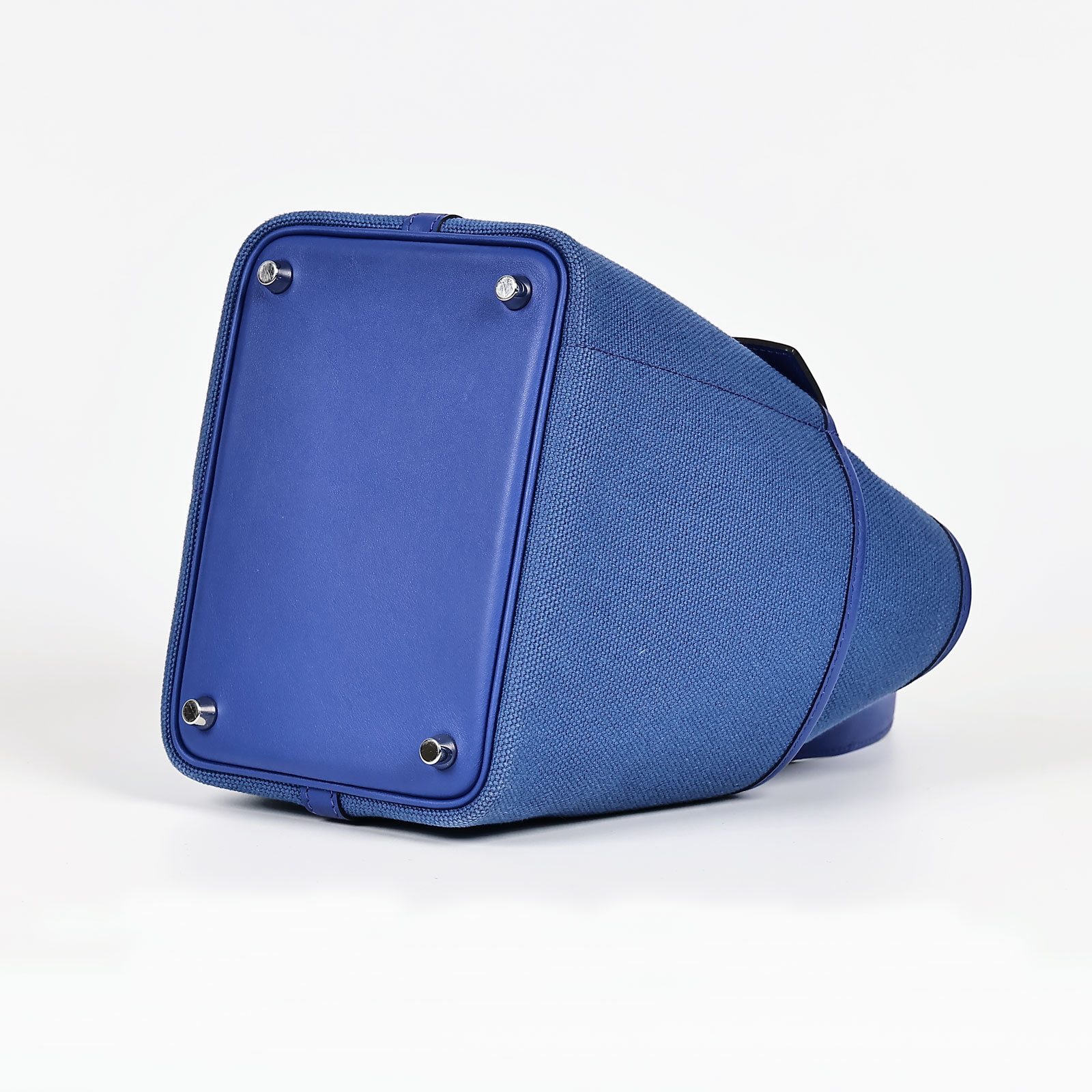 愛馬仕 Hermès Picotin Lock 18 菜籃子包 PT18 B刻 藍帆布CARGO PICOTIN18 原廠盒子/鎖組