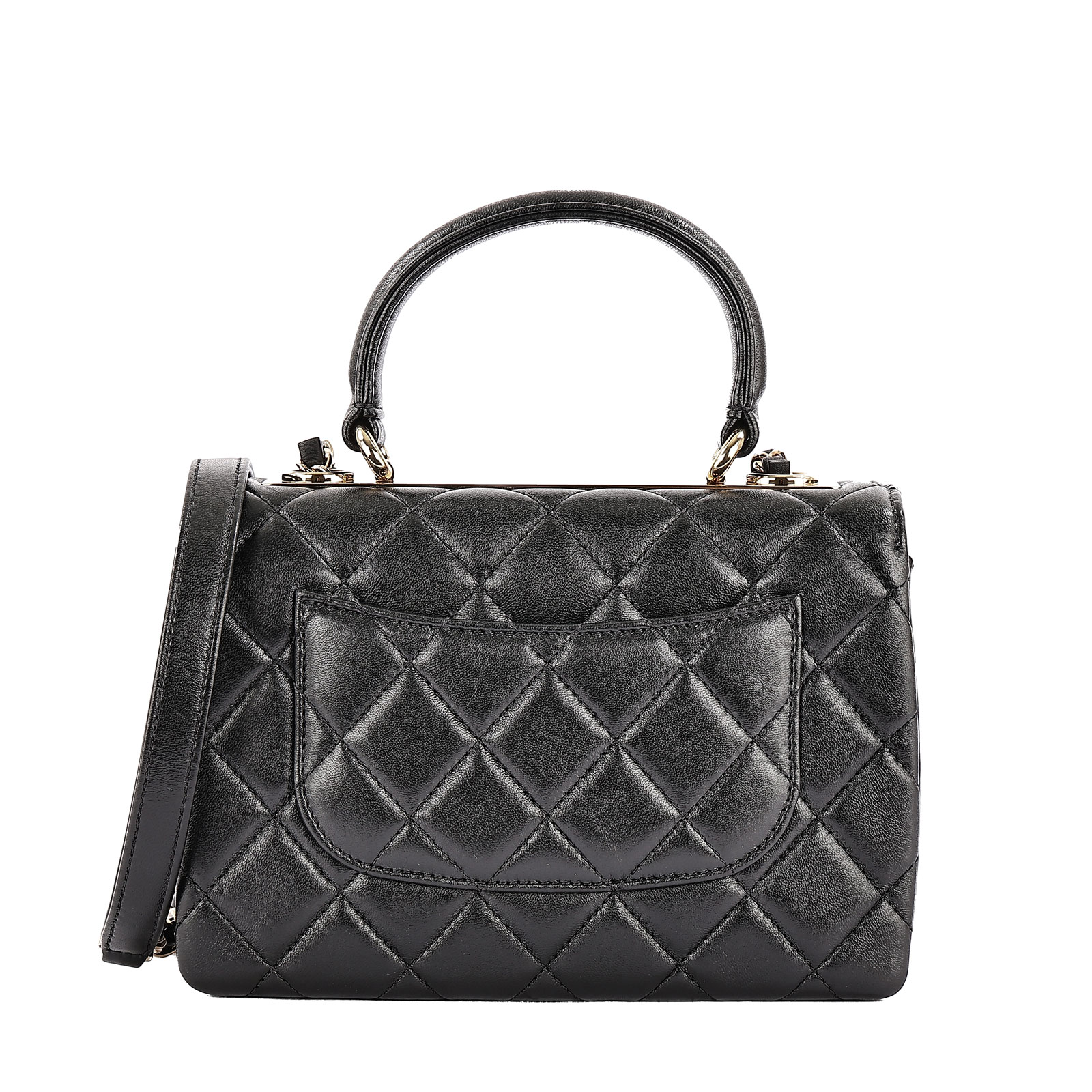 香奈兒 CHANEL Trendy CC 迷你 手把 口蓋包 AS4654 晶片款 黑羊TRENDY CC MINI 原廠盒子/防塵袋