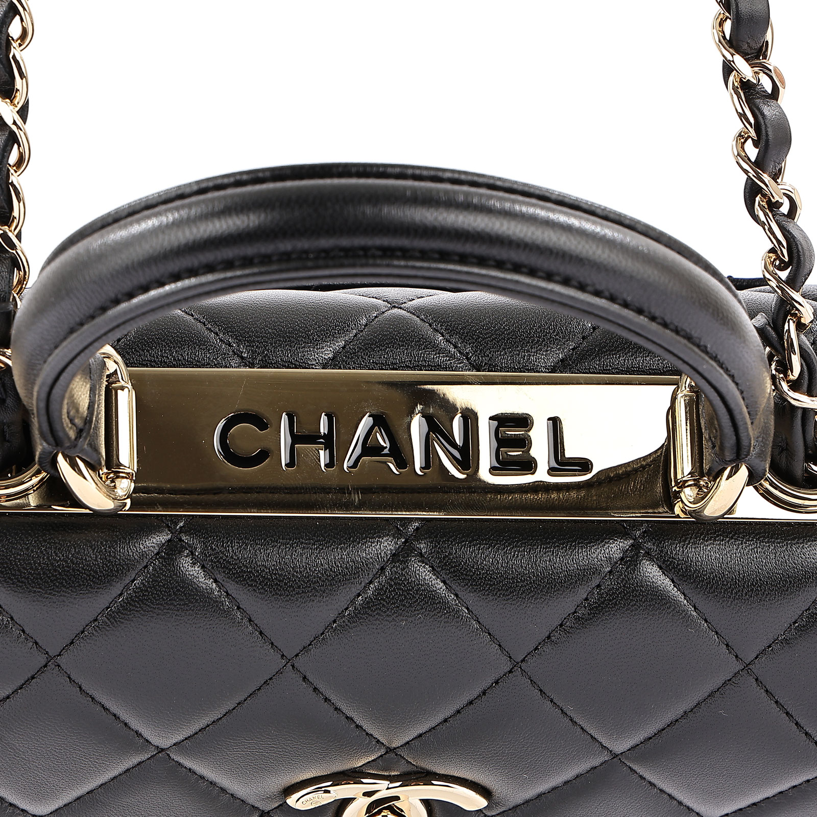 香奈兒 CHANEL Trendy CC 迷你 手把 口蓋包 AS4654 晶片款 黑羊TRENDY CC MINI 原廠盒子/防塵袋