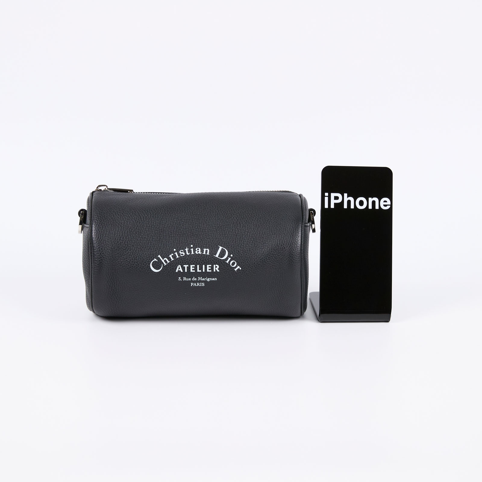 迪奧 CHRISTIAN DIOR Roller Bag 斜背包 滾筒包 1ATPO061XXX ROLLER 黑色圓筒包 小號 防塵袋/背帶/保證卡
