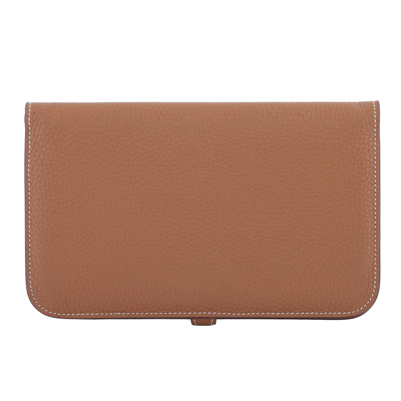 愛馬仕 Hermès Dogon Wallet 錢包 長夾 DOGONW W刻 金棕DOGON　DUO 防塵袋/購買證明影本