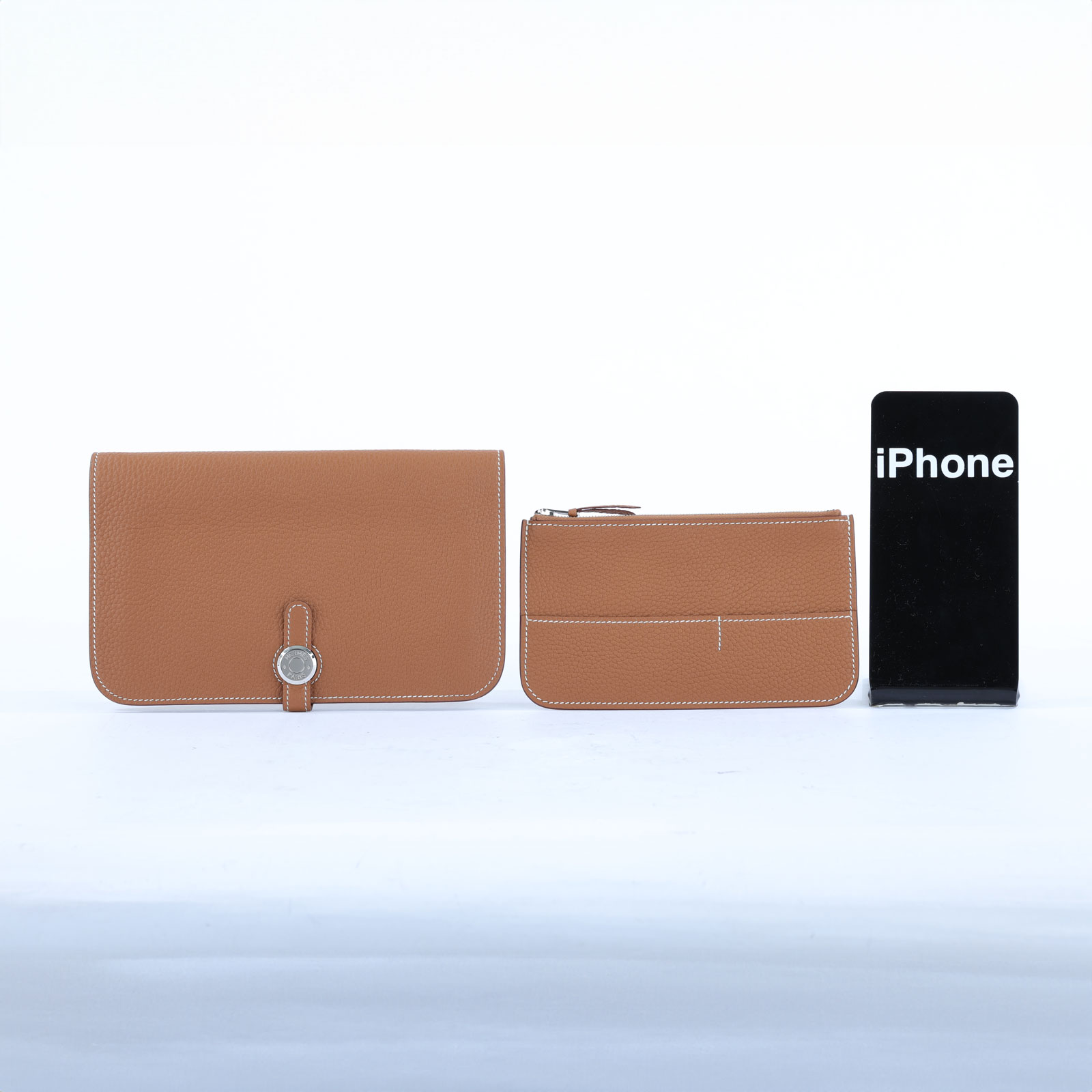 愛馬仕 Hermès Dogon Wallet 錢包 長夾 DOGONW W刻 金棕DOGON　DUO 防塵袋/購買證明影本