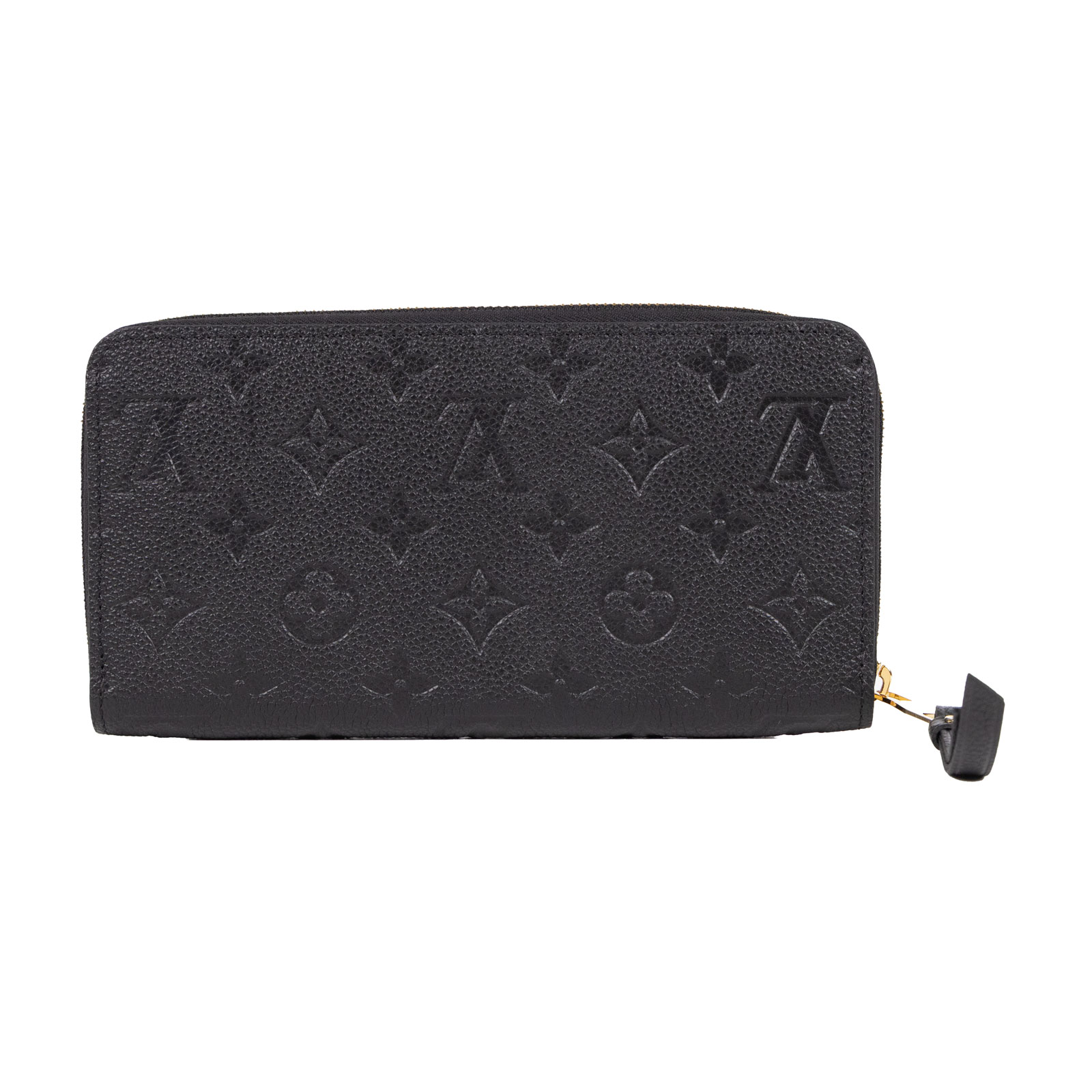 路易威登 LOUIS VUITTON 拉鏈錢包 壓花牛皮 黑色 M61864 晶片款 黑原花壓紋拉鍊長夾 原廠盒子/防塵袋/日本購買證明