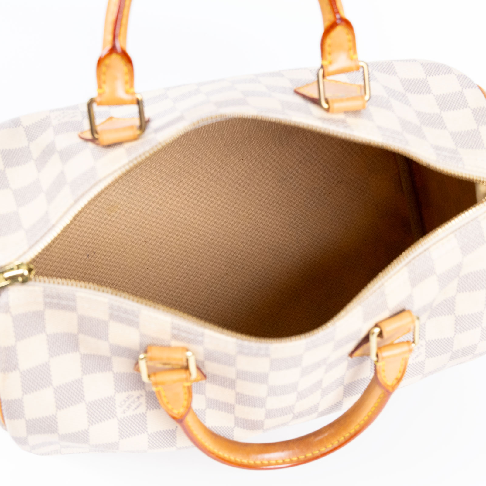 路易威登 LOUIS VUITTON Speedy 30白棋盤 手提波士頓包 N41370 白棋盤格SPEEDY30 防塵袋