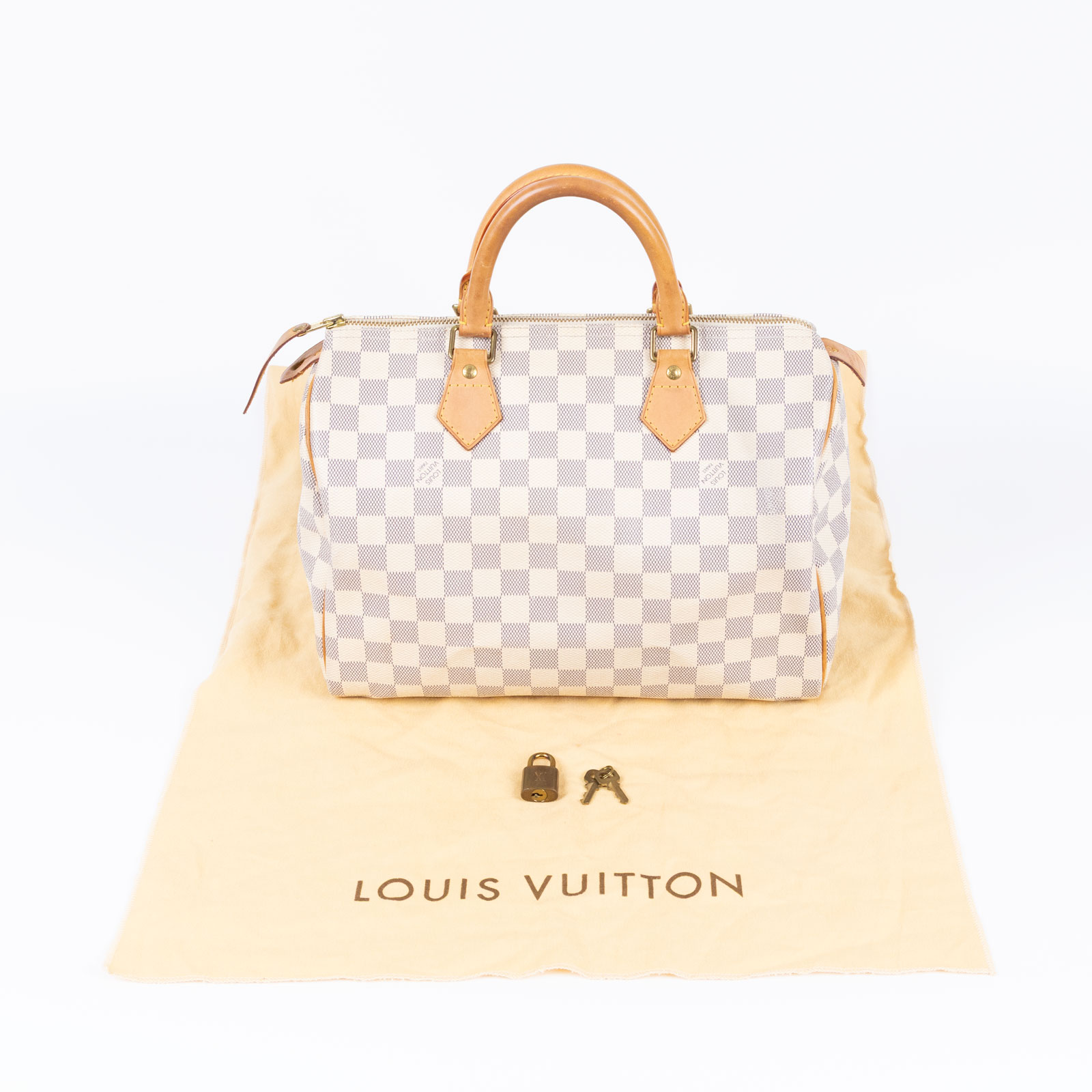 路易威登 LOUIS VUITTON Speedy 30白棋盤 手提波士頓包 N41370 白棋盤格SPEEDY30 防塵袋