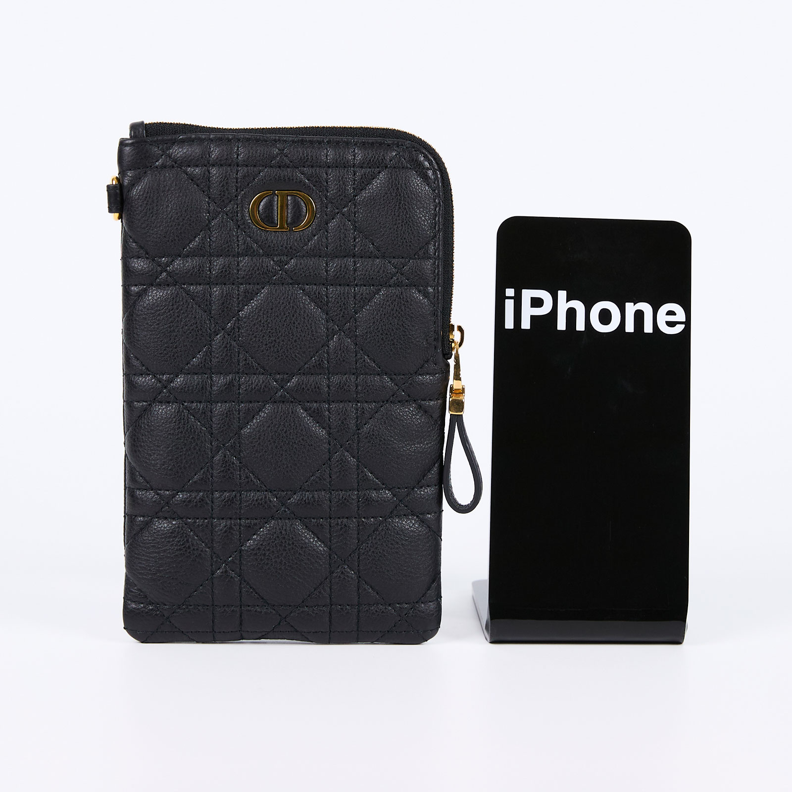 迪奧 CHRISTIAN DIOR Caro 手機包 S5036UWHC 黑金CARO組合手機包 防塵袋/原廠盒子