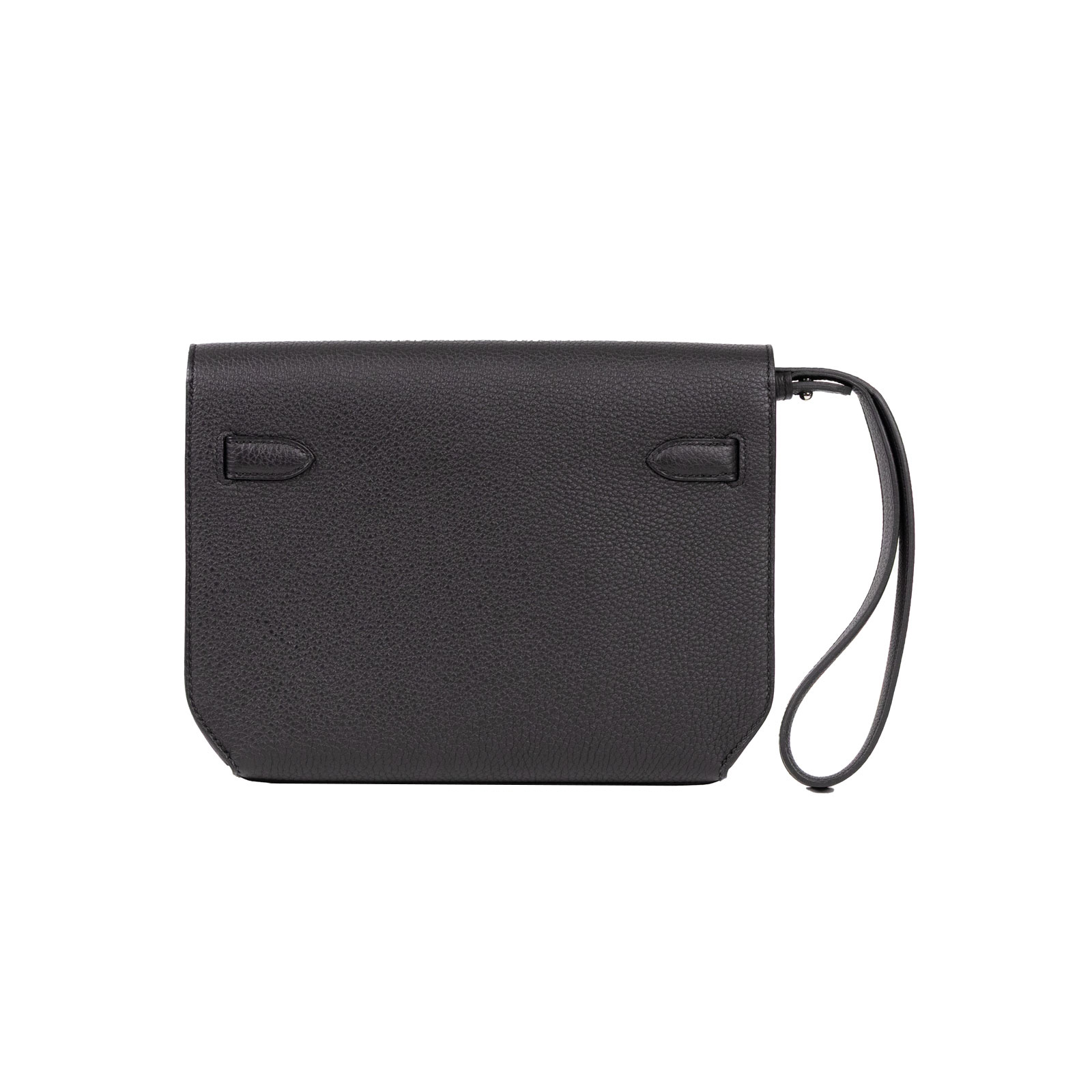 愛馬仕 Hermès kelly Depeches 25 手拿包 DP25 W刻 ☆W刻 黑銀KELLY DEPECHES25 防塵袋/原廠盒子