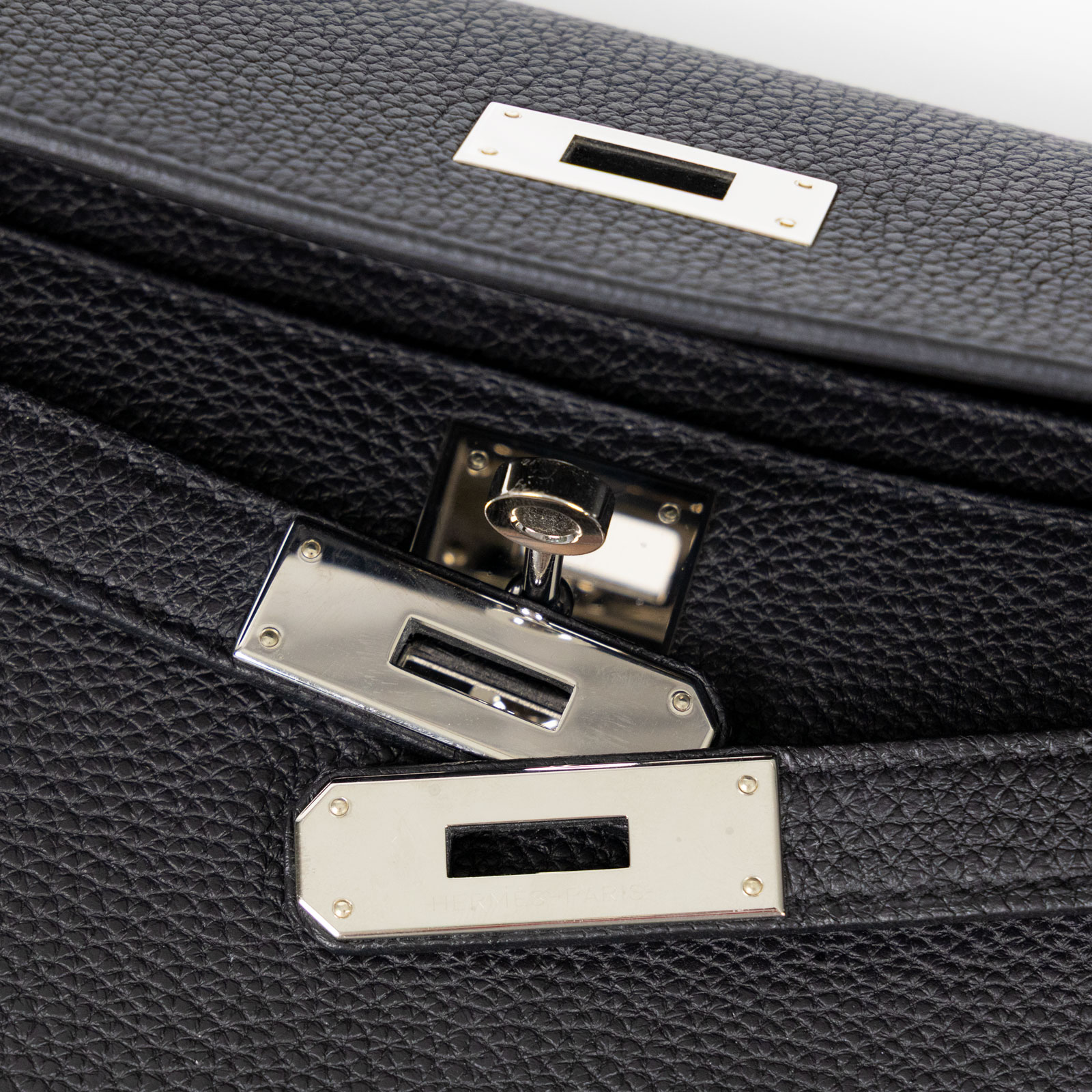愛馬仕 Hermès kelly Depeches 25 手拿包 DP25 W刻 ☆W刻 黑銀KELLY DEPECHES25 防塵袋/原廠盒子