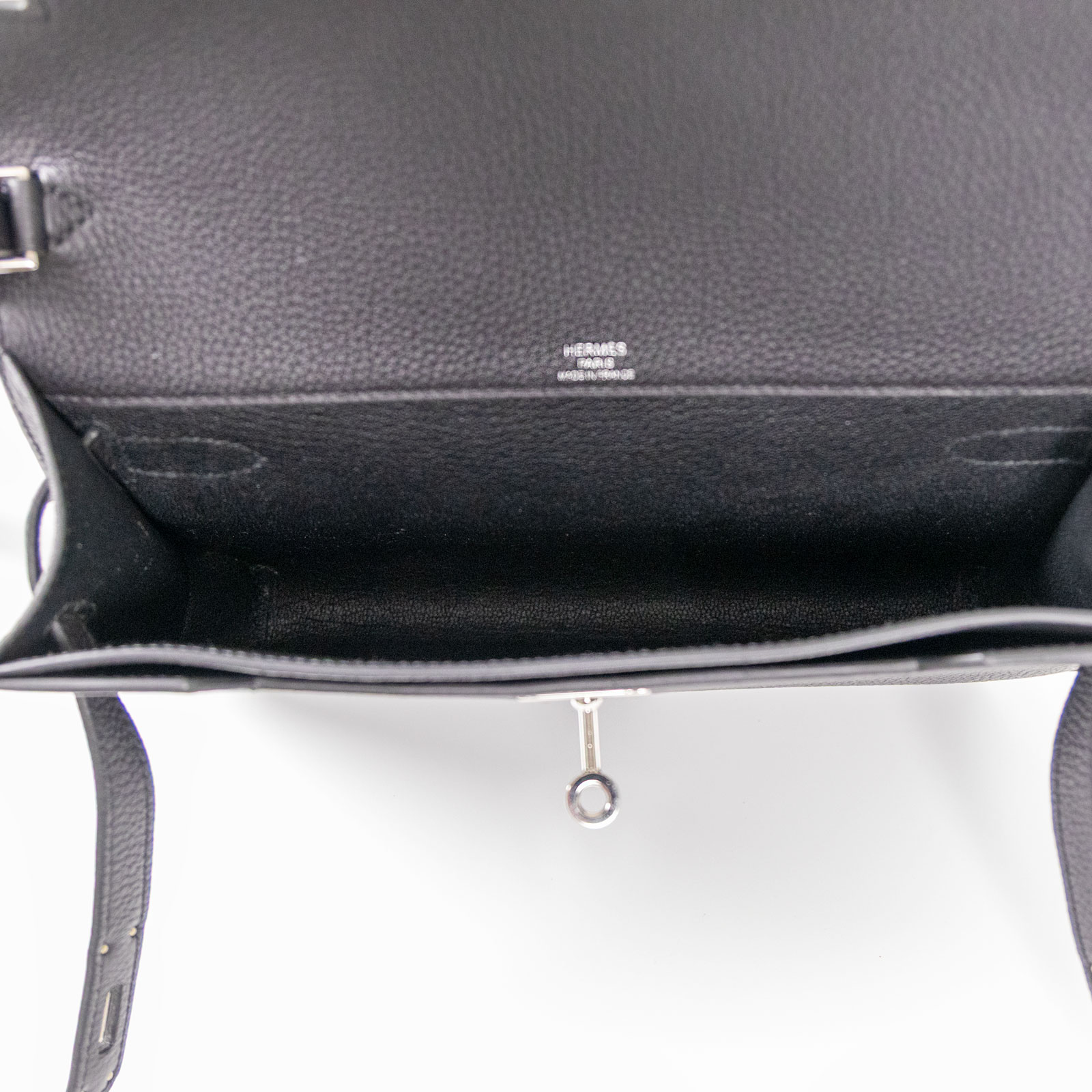 愛馬仕 Hermès kelly Depeches 25 手拿包 DP25 W刻 ☆W刻 黑銀KELLY DEPECHES25 防塵袋/原廠盒子