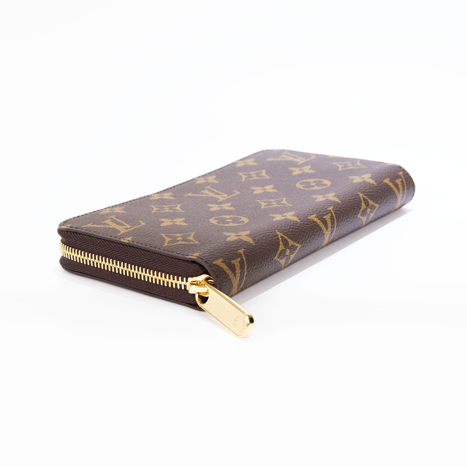 路易威登 LOUIS VUITTON 拉鏈錢包 Monogram帆布 棕色 M42616 晶片款 原花拉鍊長夾 防塵袋