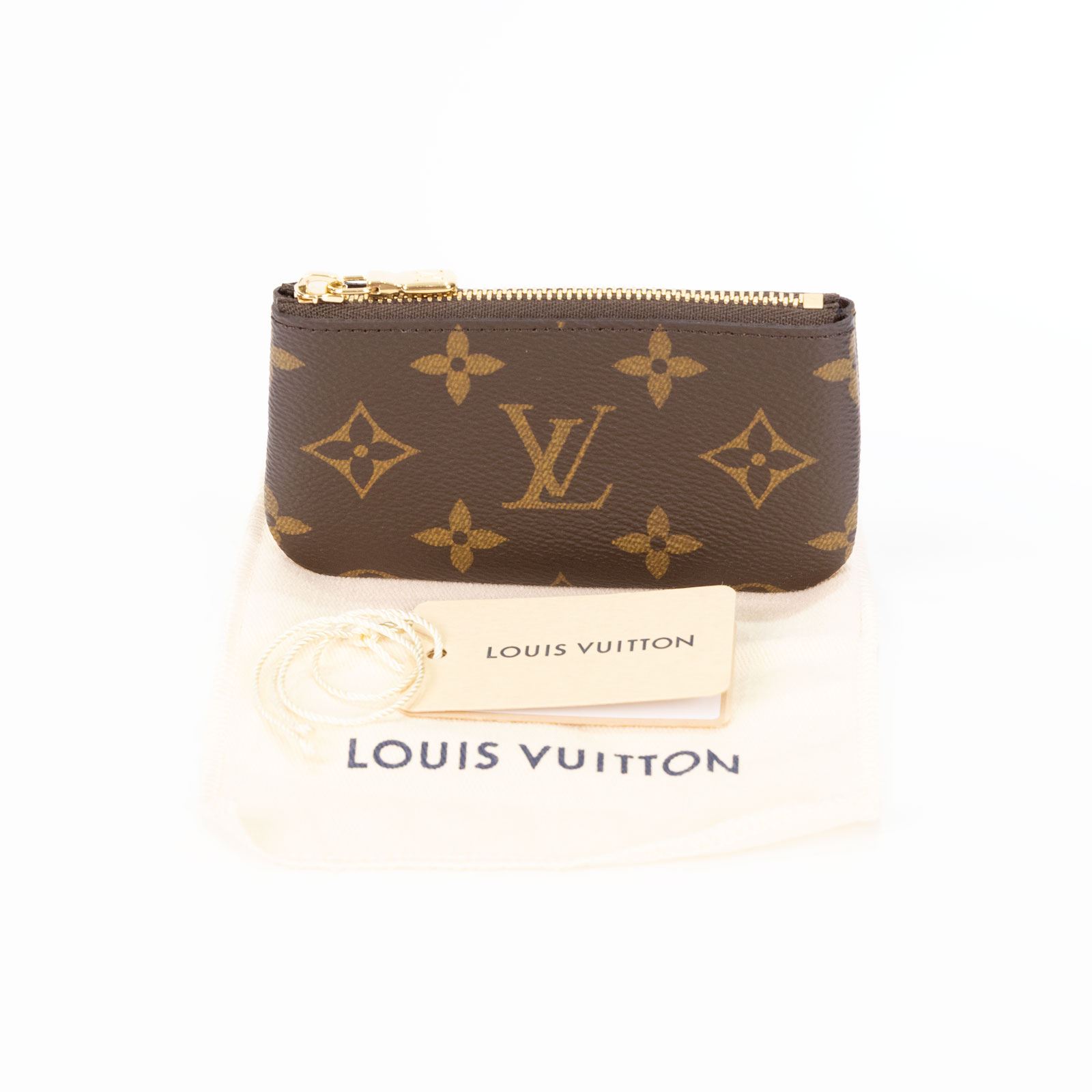 路易威登 LOUIS VUITTON 鑰匙零錢包 吊飾 M62650 晶片款 原花拉鍊鑰匙包 防塵袋