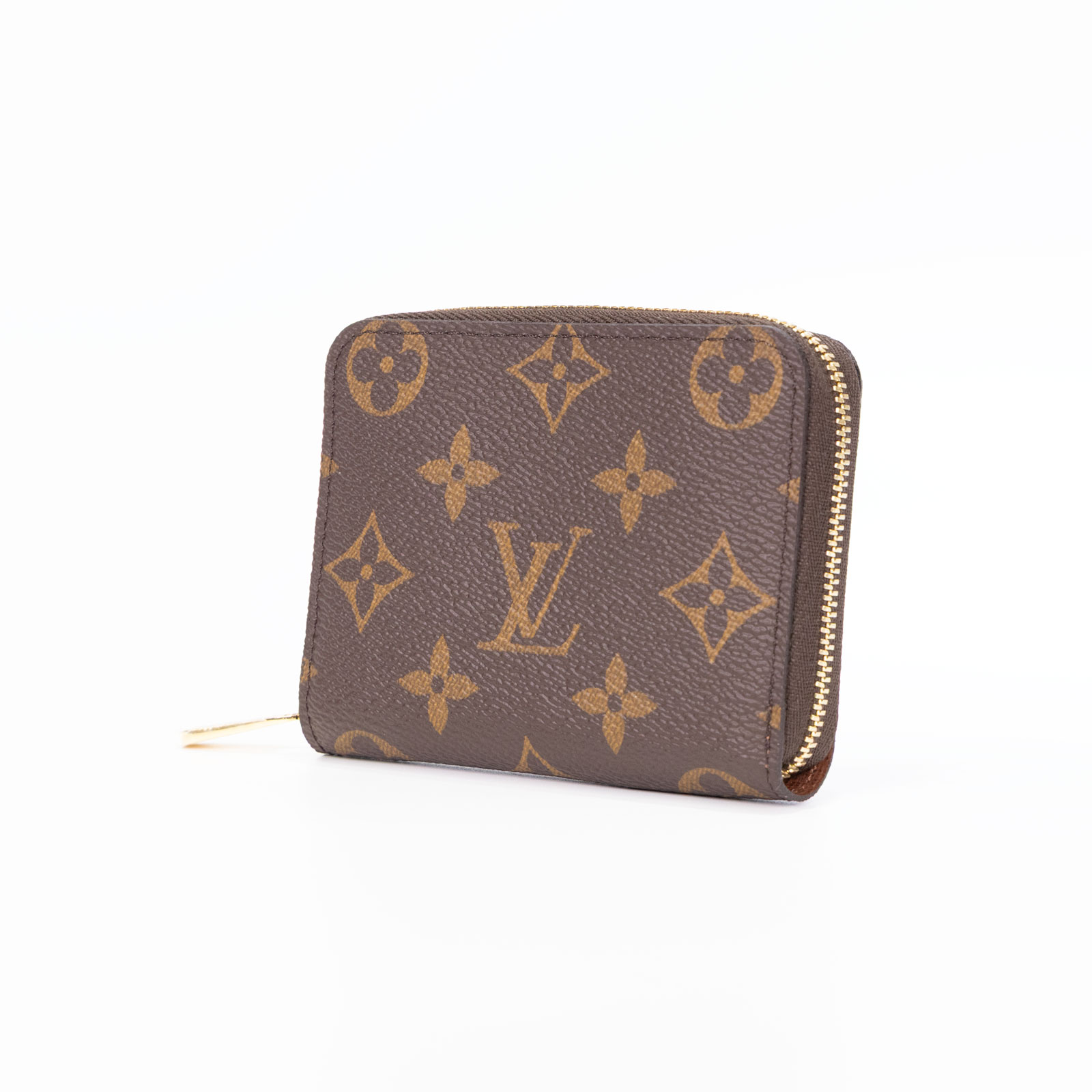 路易威登 LOUIS VUITTON 拉鏈零錢包 經典帆布 M60067 晶片款 原花拉鍊卡包 防塵袋