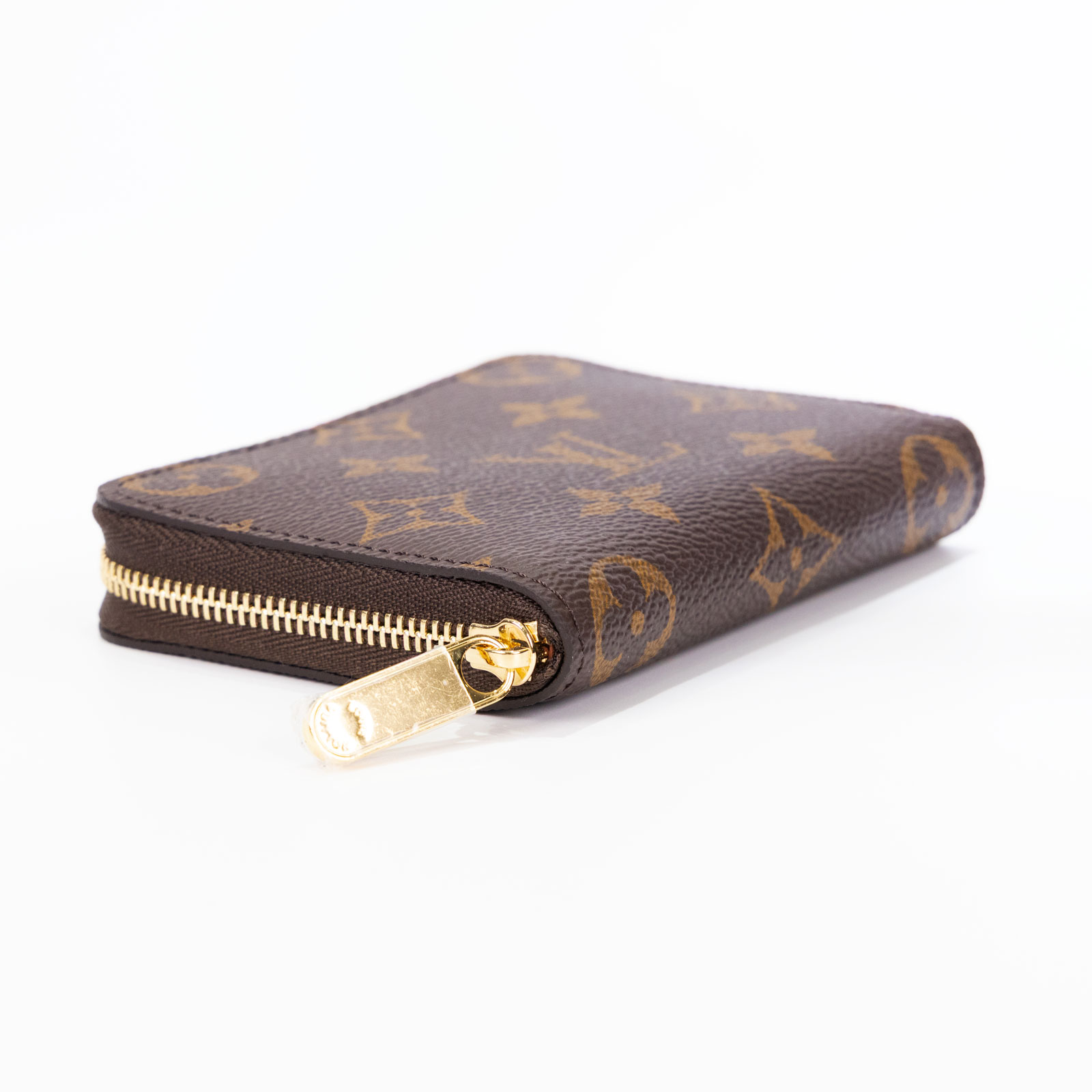 路易威登 LOUIS VUITTON 拉鏈零錢包 經典帆布 M60067 晶片款 原花拉鍊卡包 防塵袋