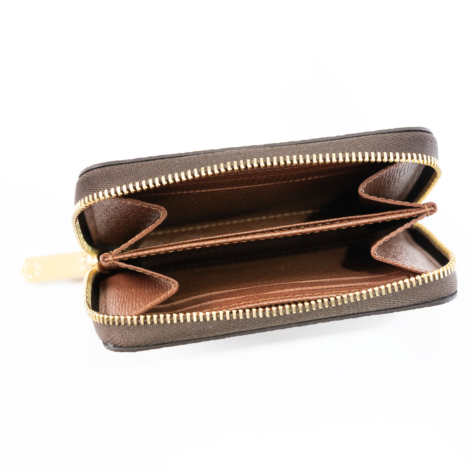 路易威登 LOUIS VUITTON 拉鏈零錢包 經典帆布 M60067 晶片款 原花拉鍊卡包 防塵袋