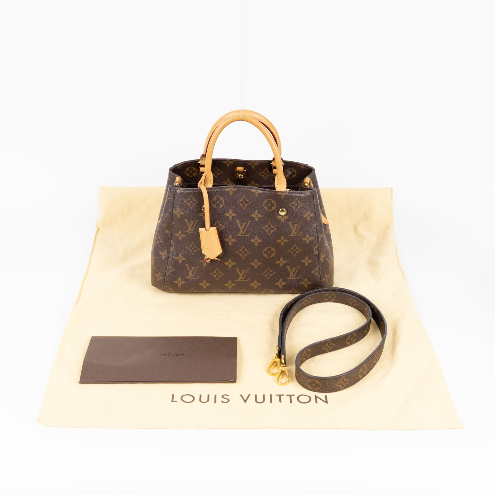 路易威登 LOUIS VUITTON Montaigne BB 蒙田包 經典帆布 M41055 原花MONTAIGNE BB 防塵袋/鎖組/背帶/購買證明