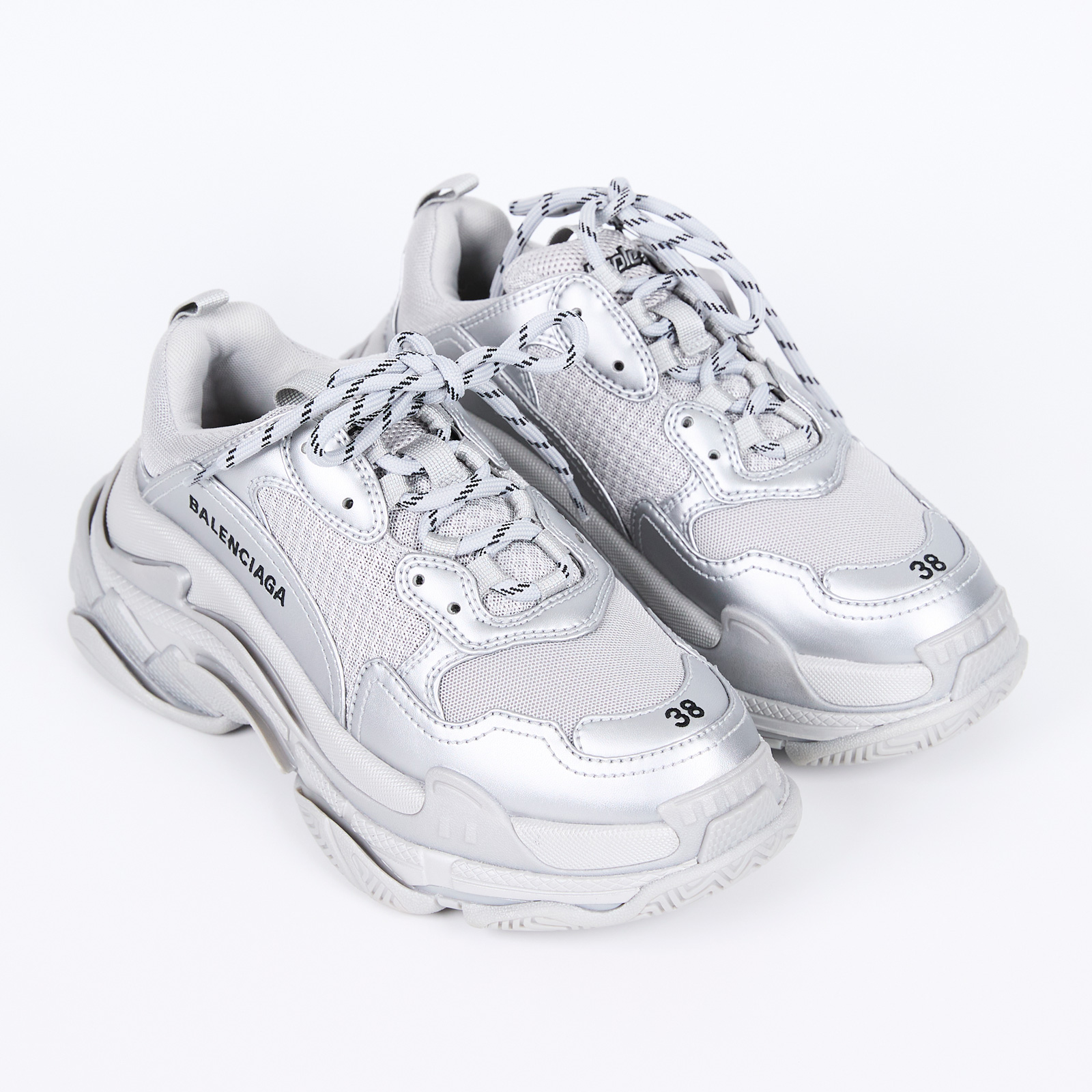 巴黎世家 BALENCIAGA Triple S 524039W2FS238 銀TRIPLE S老爹鞋 防塵袋
