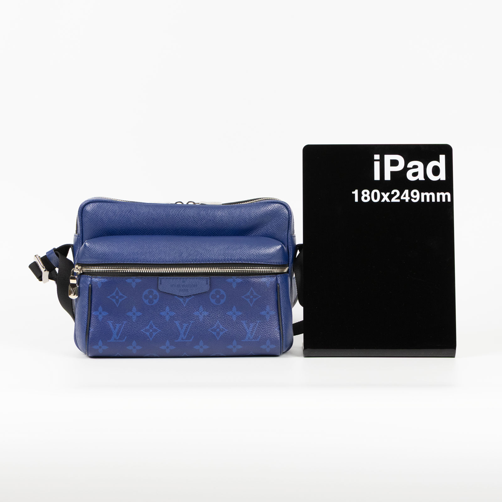 路易威登 LOUIS VUITTON Outdoor 郵差包 M30242 藍原花OUTDOOR PM 防塵袋/購買證明