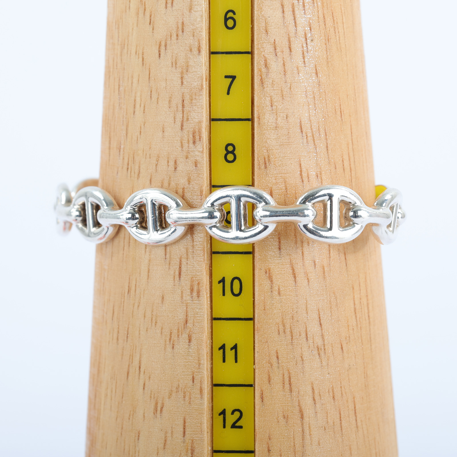 愛馬仕 Hermès Chaine d'ancre Enchainee 925銀 豬鼻子手環 ST DANENBSH 21AB029185/#HS  無附屬品