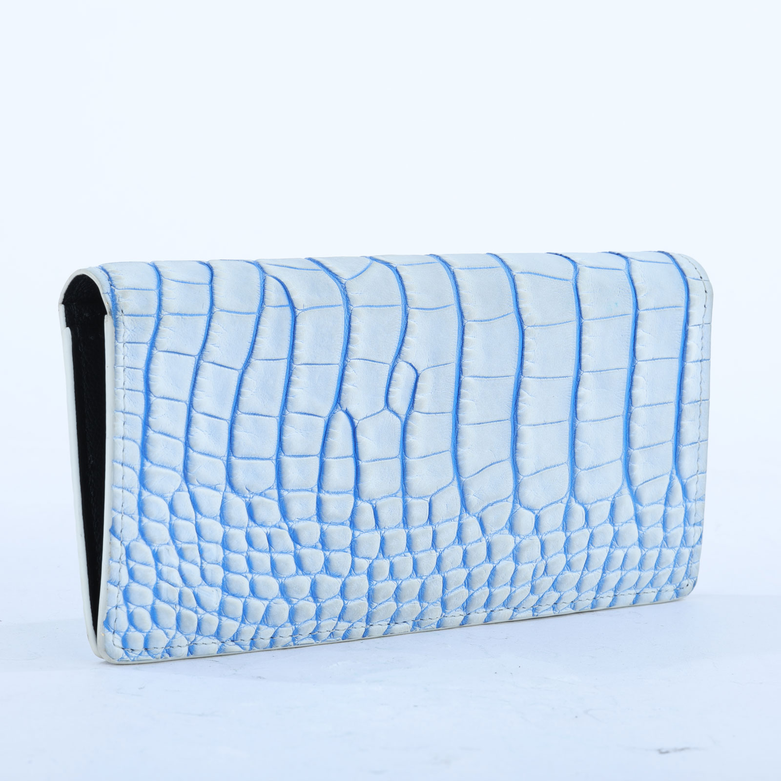 路易威登 LOUIS VUITTON Brazza 錢包 長夾 N80786 晶片款 白藍鱷魚BRAZZA 防塵袋/購買證明/瀕臨絕種野生動植物國際貿易公約