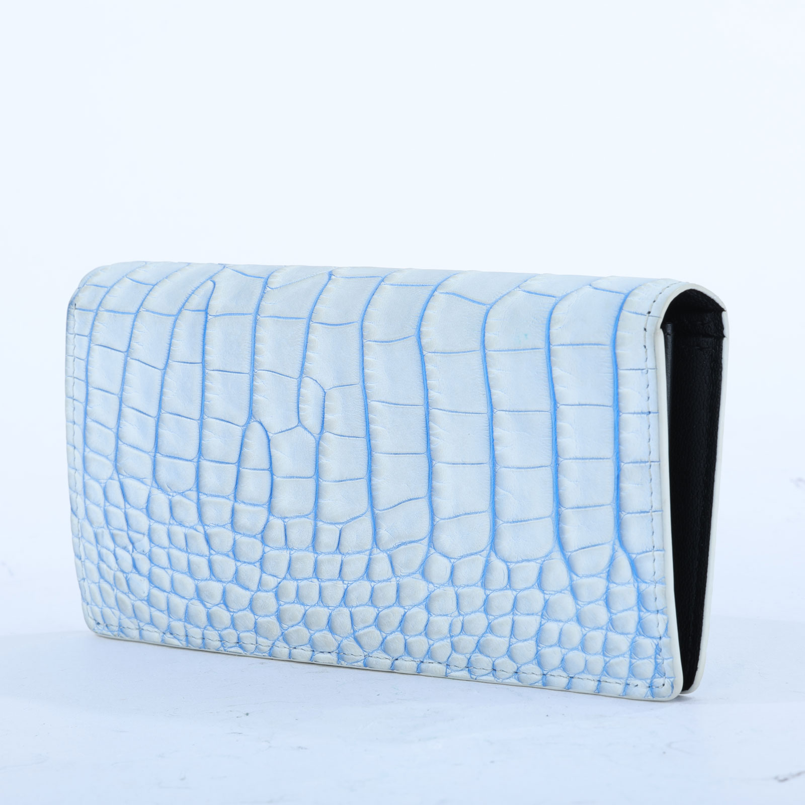 路易威登 LOUIS VUITTON Brazza 錢包 長夾 N80786 晶片款 白藍鱷魚BRAZZA 防塵袋/購買證明/瀕臨絕種野生動植物國際貿易公約