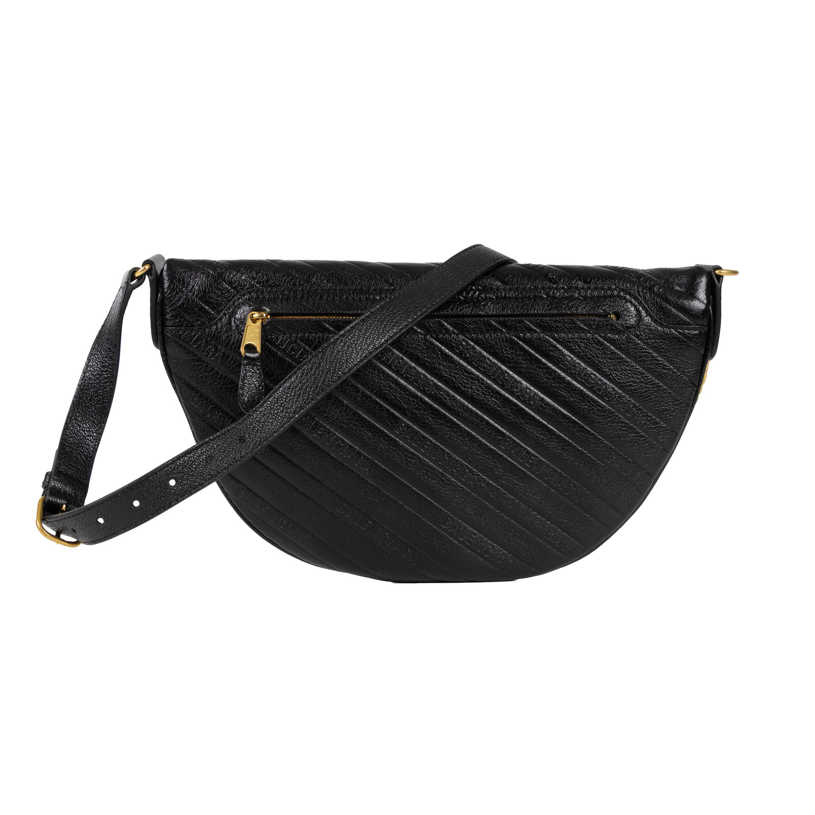 巴黎世家 BALENCIAGA XXS Souvenirs 腰包 551550AQ4CM ☆黑金腰包 防塵袋