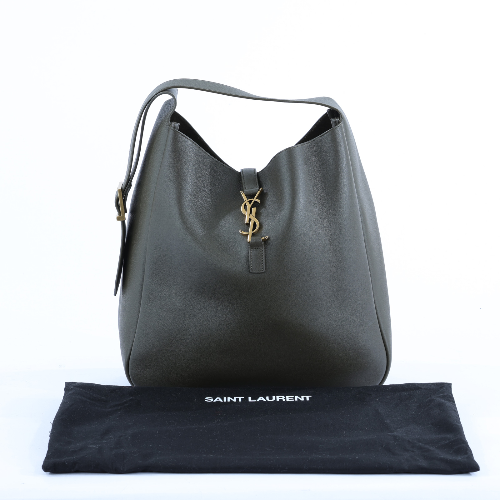 聖羅蘭 YSL SAINT LAURENT LE 5 À 7 滑面皮革 柔軟 大型 手袋 手提 肩背包 753837AAAUQ  防塵袋