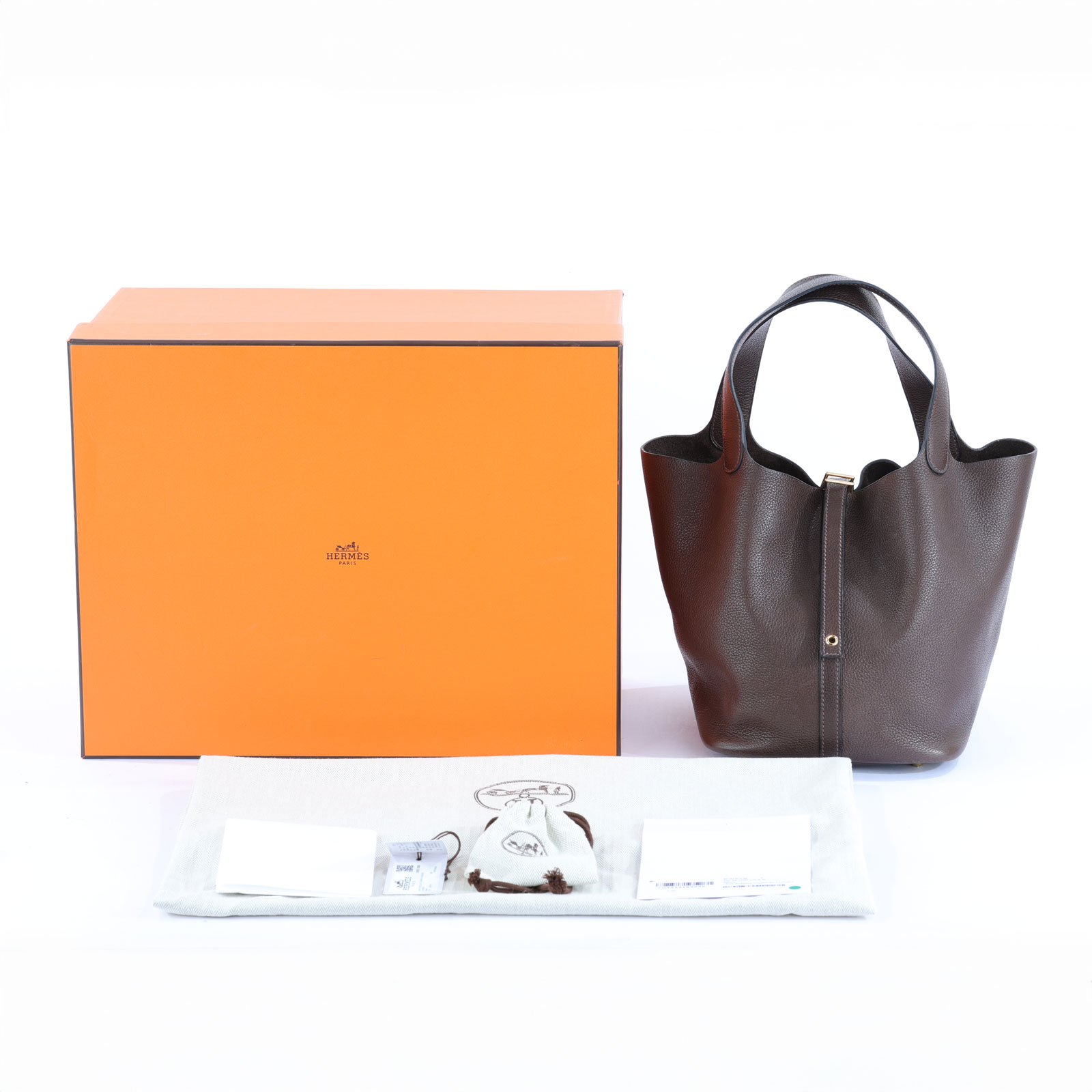 愛馬仕 Hermès Picotin Lock 22 菜籃子包 PT22 U ☆馬鞍PICOTIN22 原廠盒子/防塵袋/鎖組