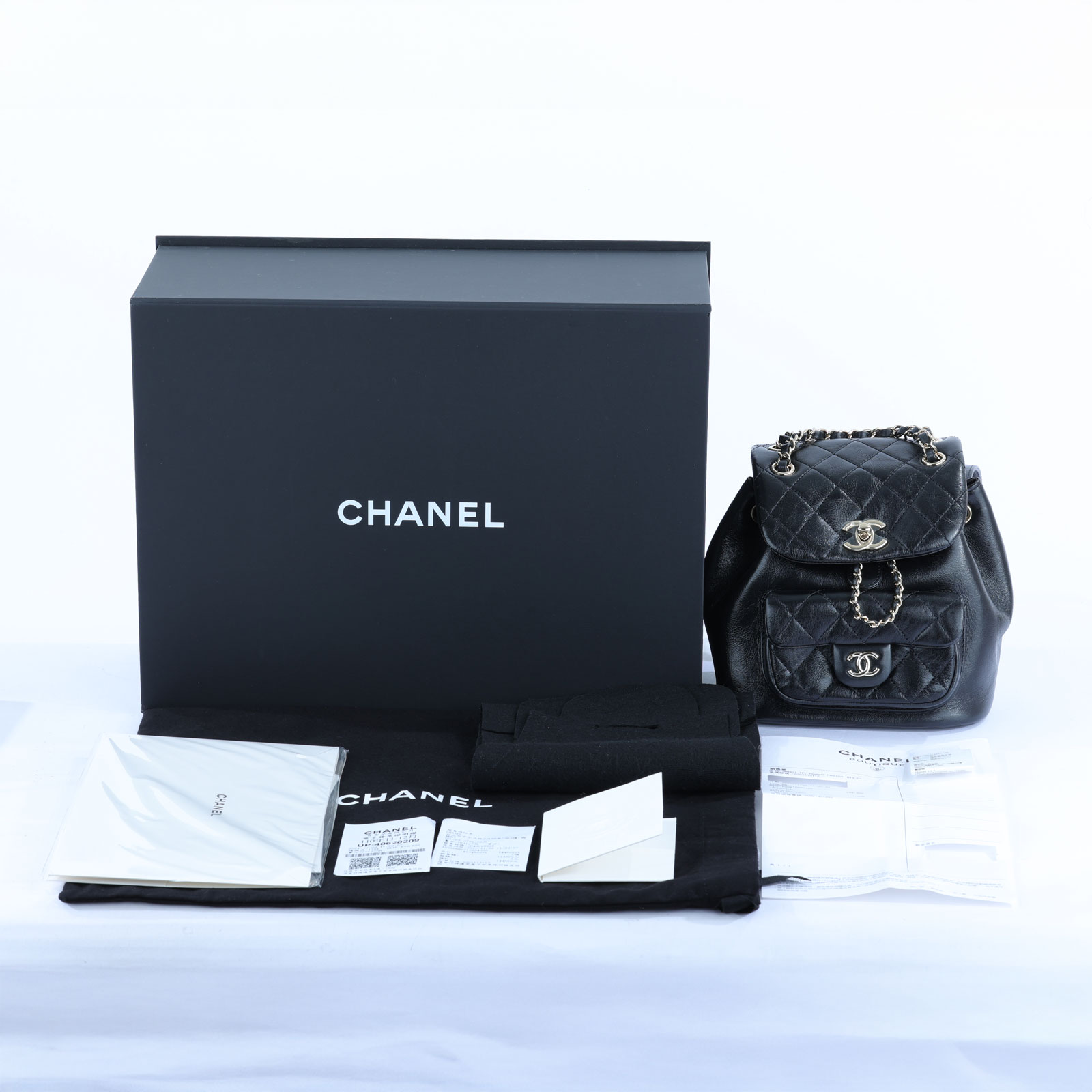 香奈兒 CHANEL Duma 經典 CC Logo 菱格紋 迷你 雙肩 後背包 AS2908 晶片款 ☆黑荔枝DUMA MINI後背包 原廠盒子/防塵袋/台灣購買證明/發票