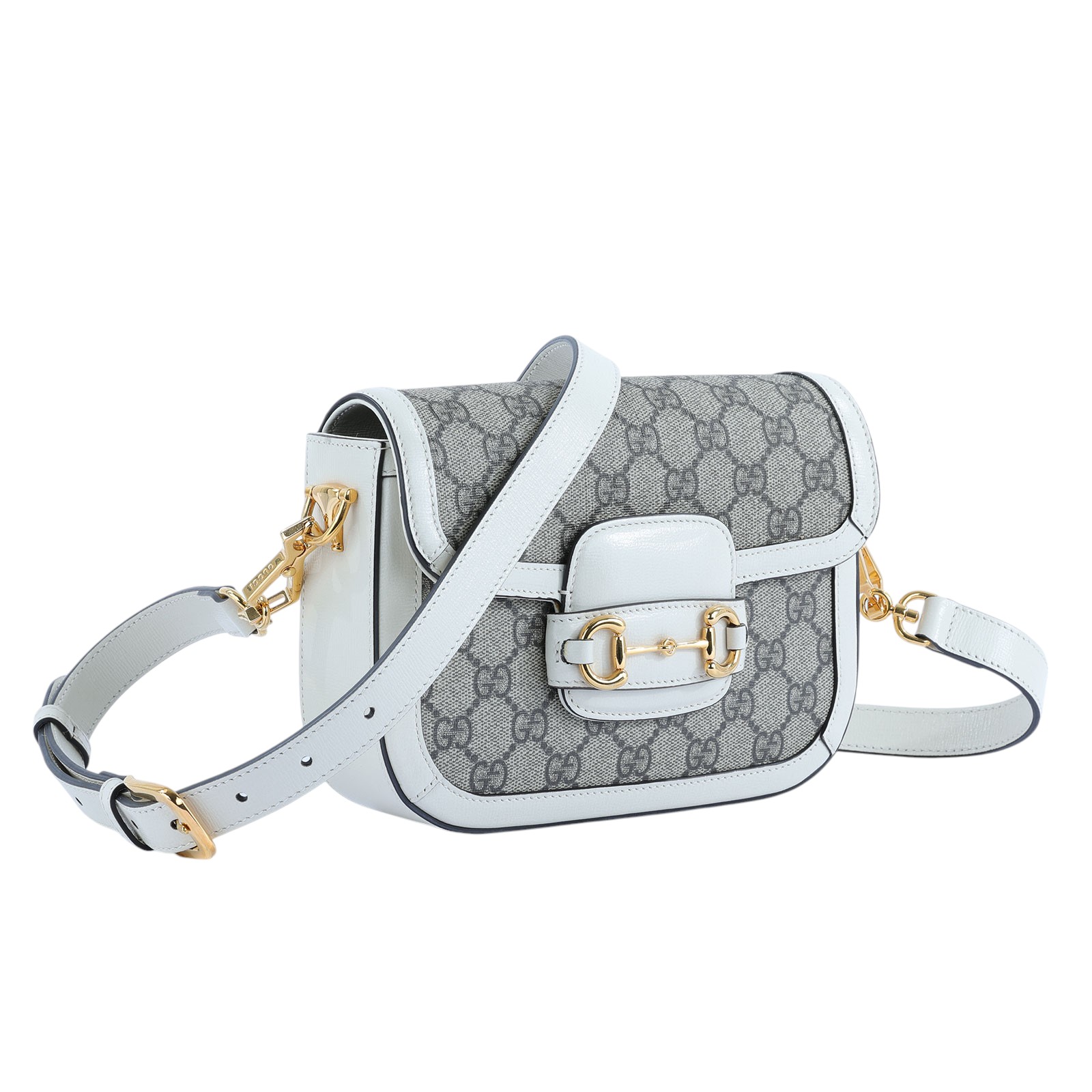 古馳 GUCCI Horsebit 1955 迷你 馬鞍包 658574 米白1955 MINI 背帶