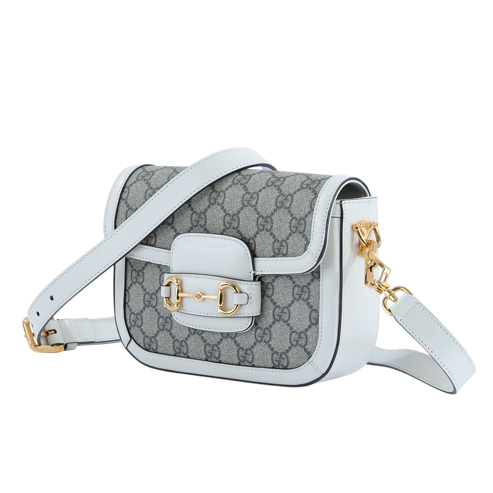 古馳 GUCCI Horsebit 1955 迷你 馬鞍包 658574 米白1955 MINI 背帶