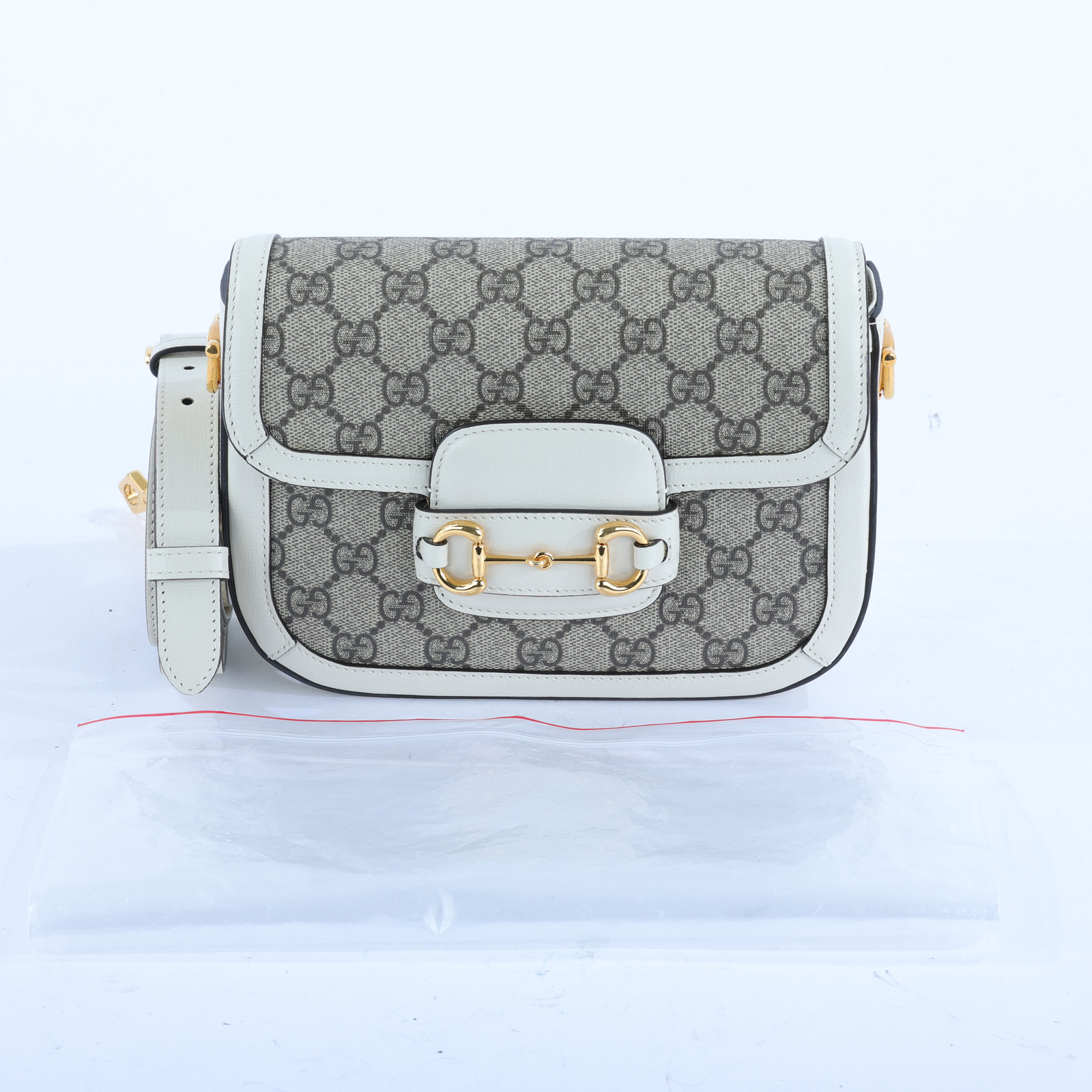 古馳 GUCCI Horsebit 1955 迷你 馬鞍包 658574 米白1955 MINI 背帶