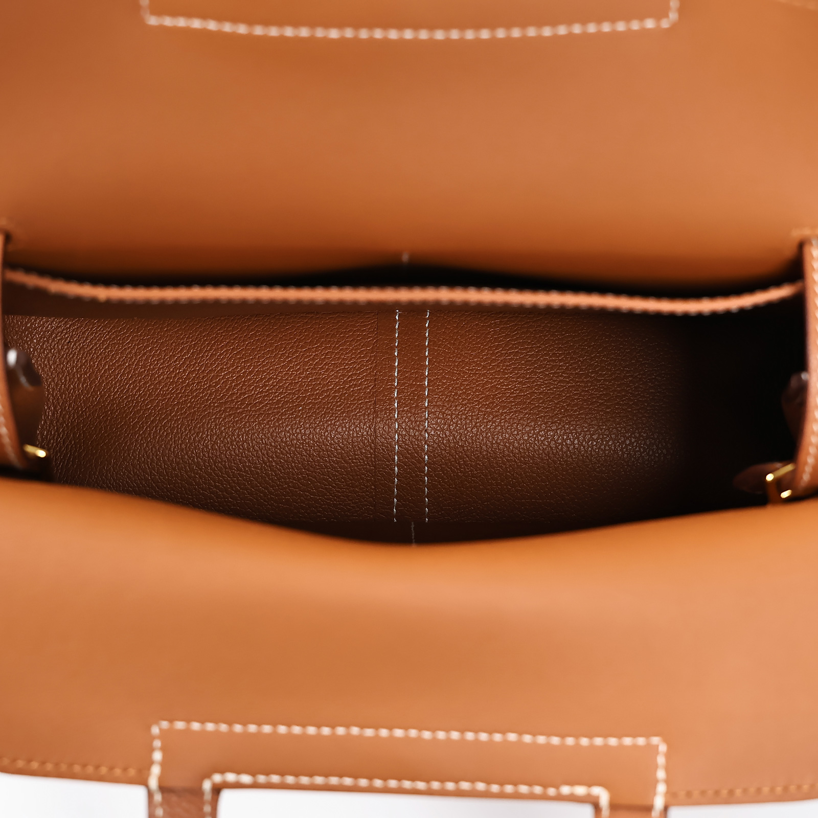 愛馬仕 Hermès Halzan 25 手拿 手提 肩背 斜背包 HZ25 B刻 金棕HALZAN25 防塵袋