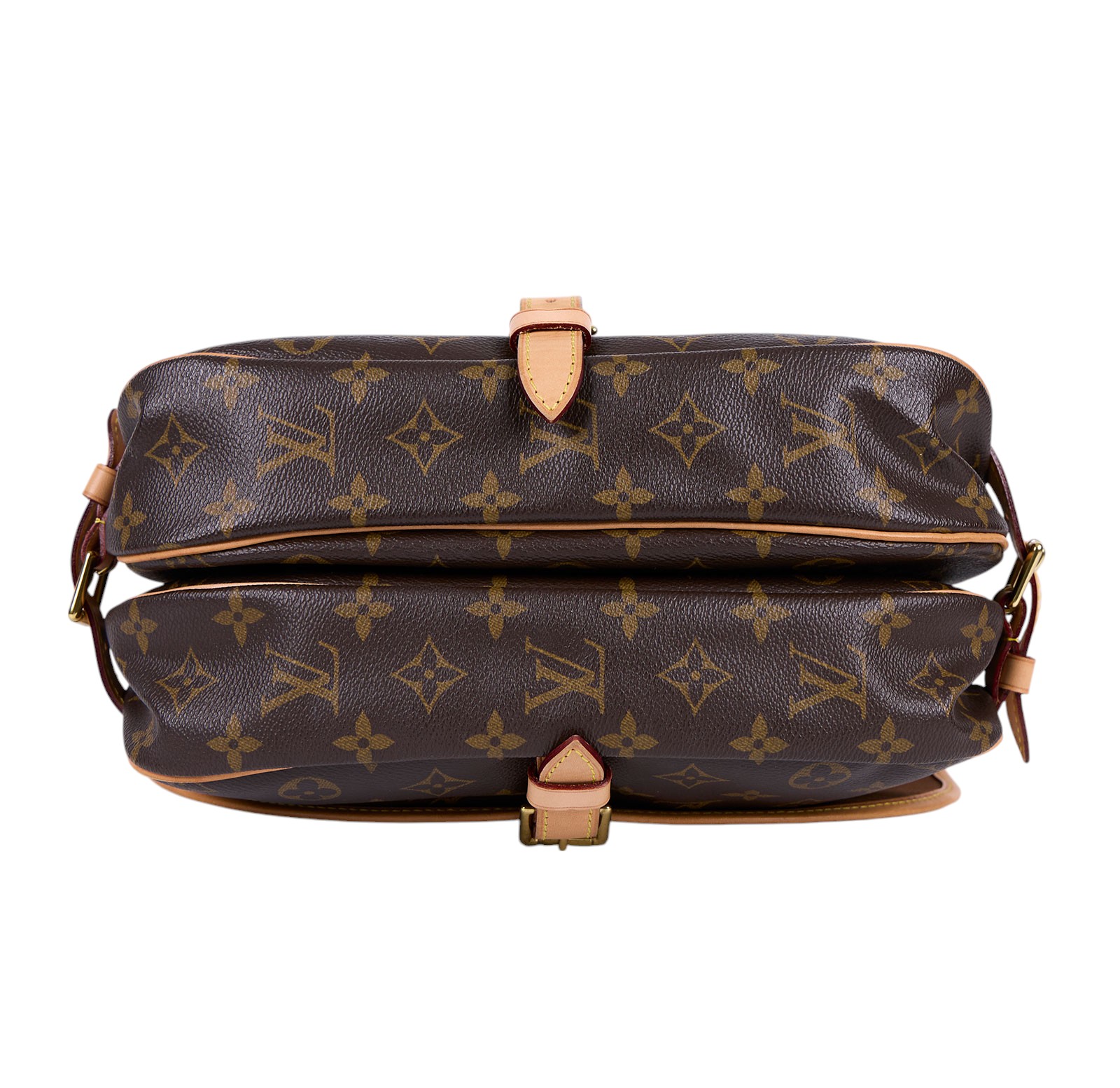 路易威登 LOUIS VUITTON Saumur MM 經典帆布 馬鞍包 M40710 原花SAUMUR MM 無附屬品