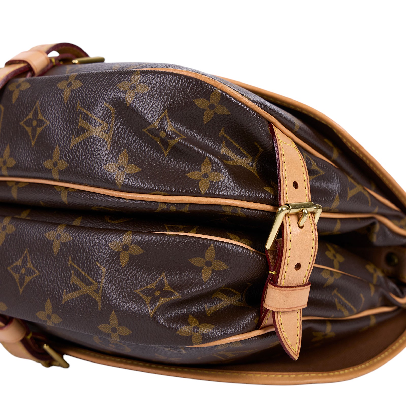 路易威登 LOUIS VUITTON Saumur MM 經典帆布 馬鞍包 M40710 原花SAUMUR MM 無附屬品