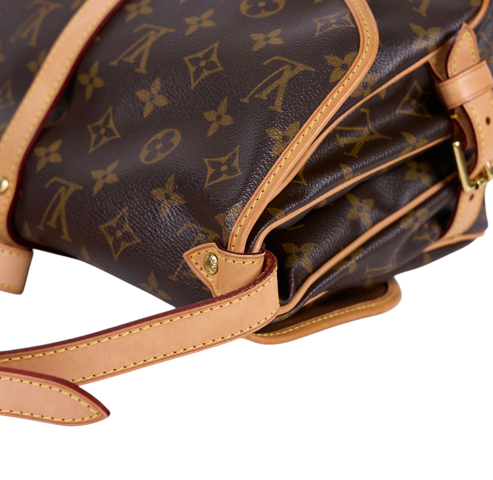 路易威登 LOUIS VUITTON Saumur MM 經典帆布 馬鞍包 M40710 原花SAUMUR MM 無附屬品