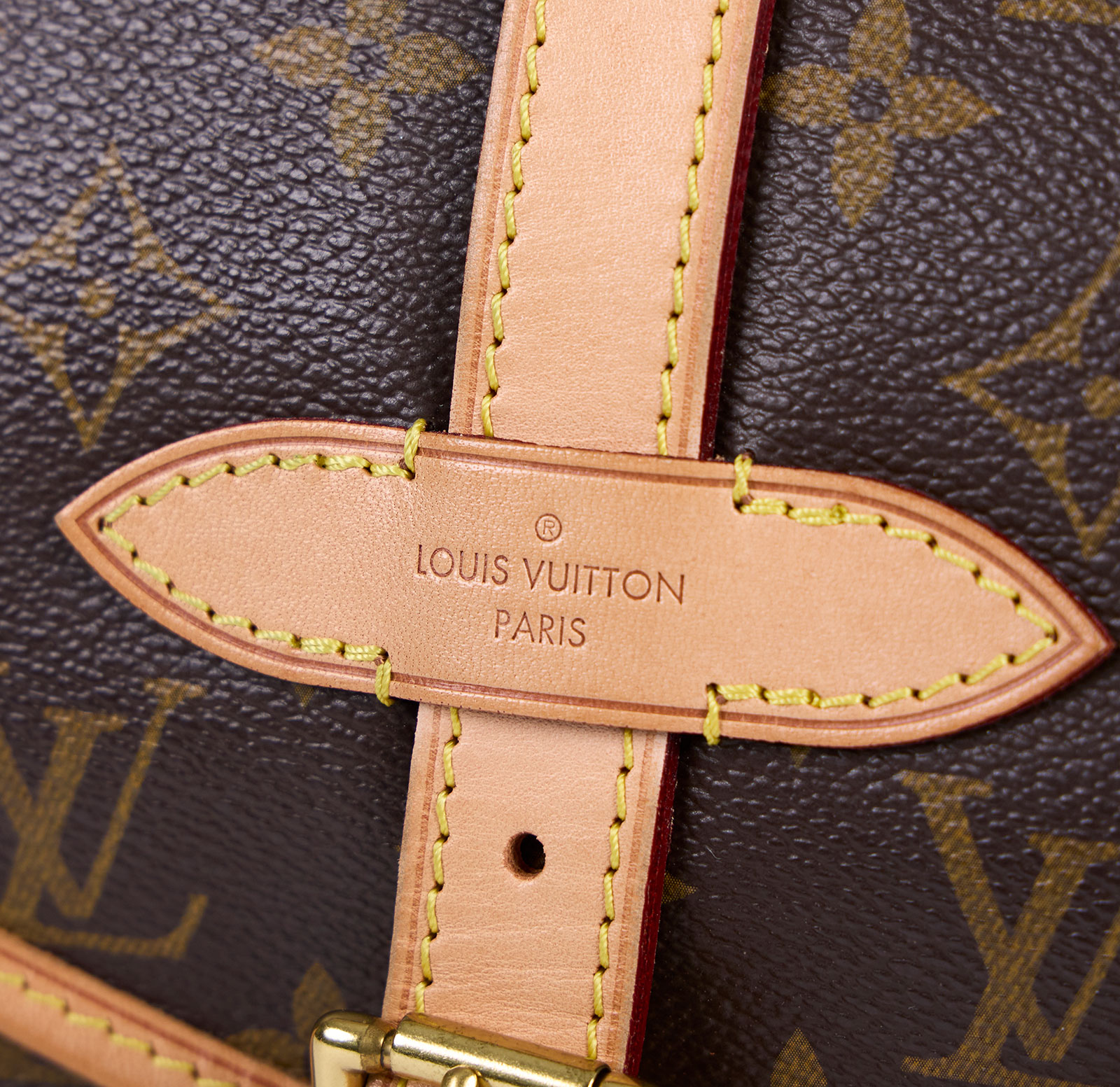路易威登 LOUIS VUITTON Saumur MM 經典帆布 馬鞍包 M40710 原花SAUMUR MM 無附屬品
