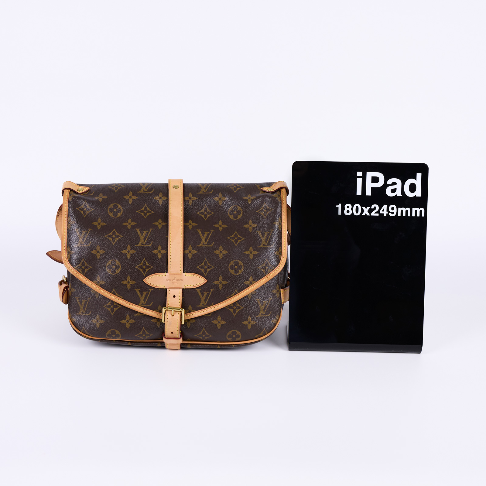 路易威登 LOUIS VUITTON Saumur MM 經典帆布 馬鞍包 M40710 原花SAUMUR MM 無附屬品