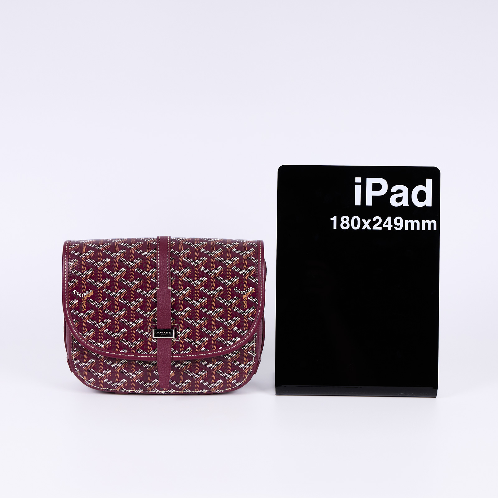 高雅德 GOYARD Belvédère PM 小型 馬鞍包 BELVE3PMLTY ☆酒紅色BELVEDERE斜背包 防塵袋
