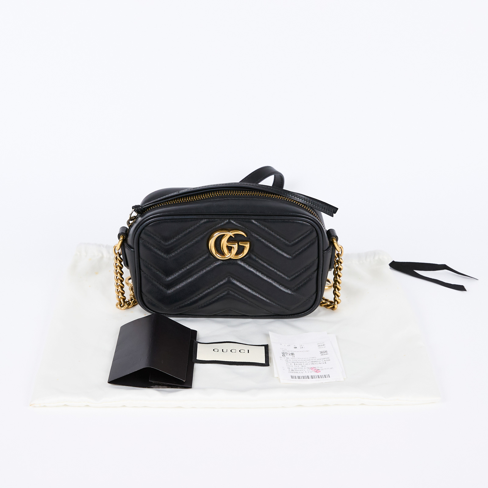 古馳 GUCCI Marmont 迷你袋 448065 黑MARMONT相機包 防塵袋