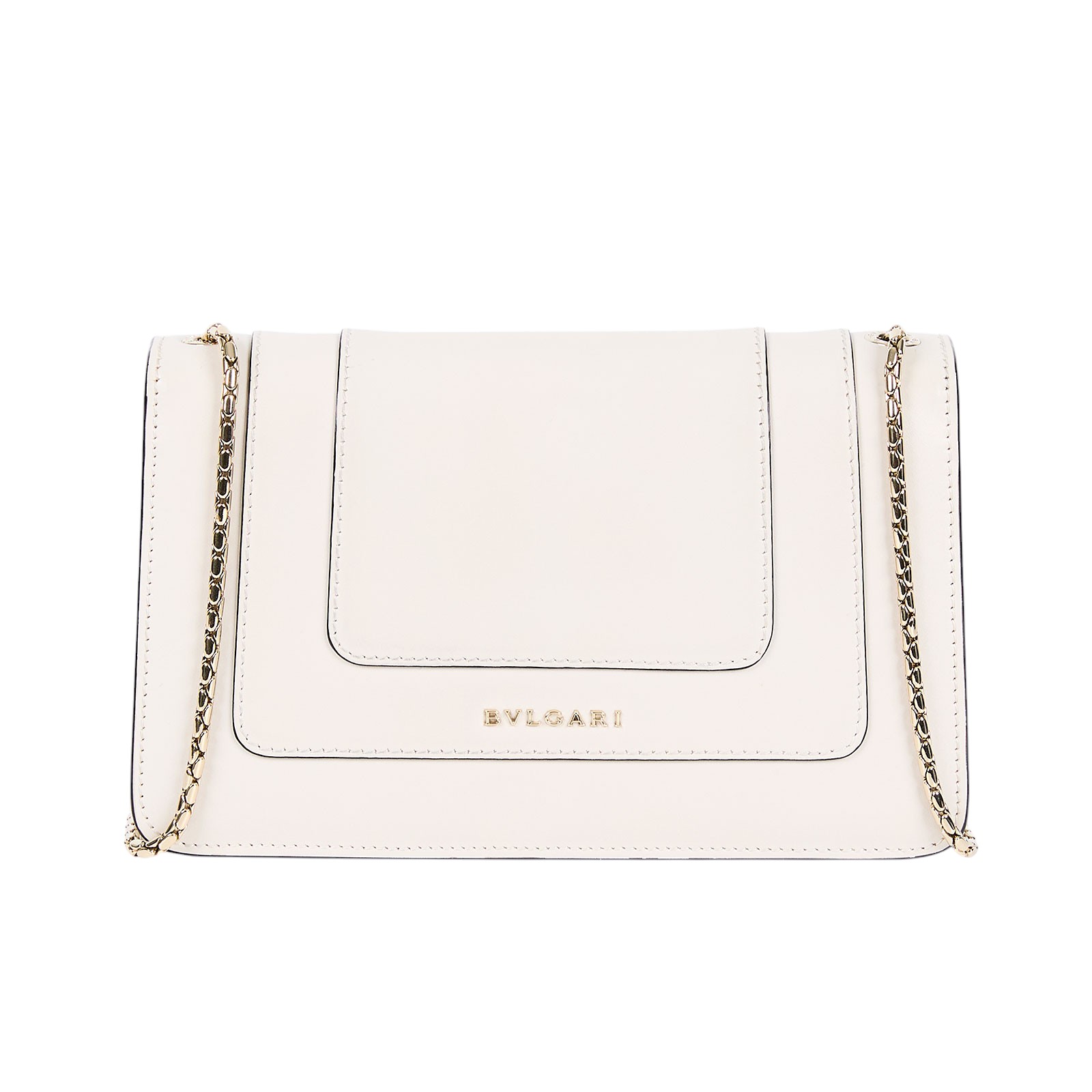 寶格麗 BVLGARI Serpenti Forever 口蓋包 286180 白蛇頭包 防塵袋/保證卡/鏡子