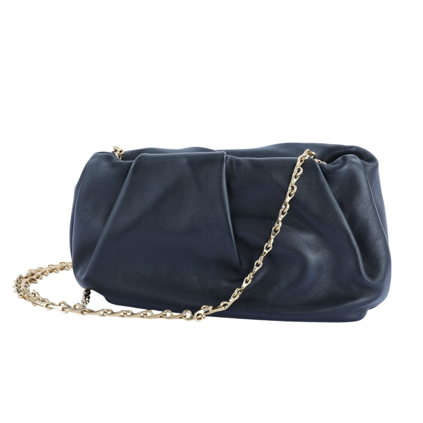 博柏利 BURBERRY Rose 褶飾皮革 手拿包 8079187 黑ROSE CLUTCH 原廠盒子/防塵袋