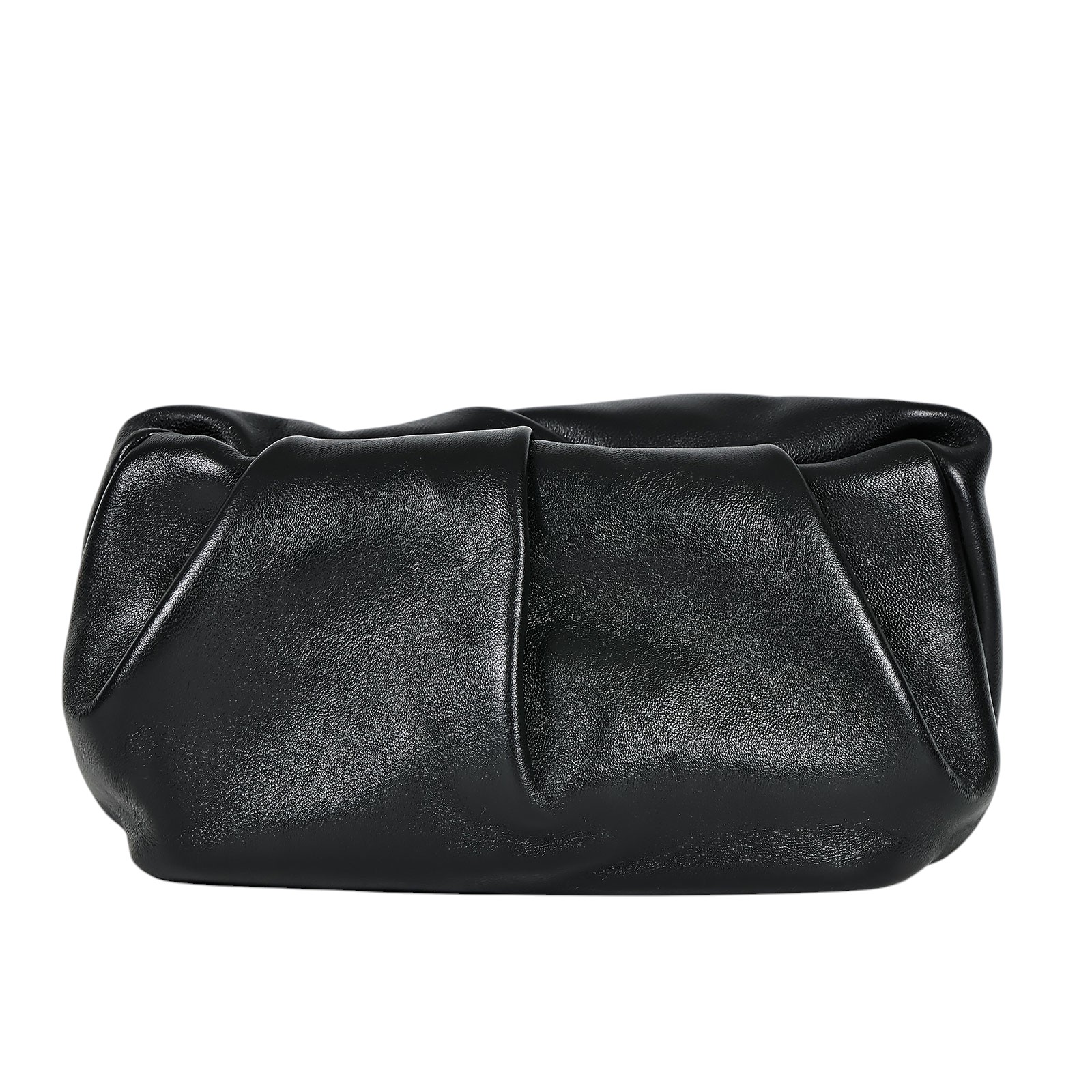 博柏利 BURBERRY Rose 褶飾皮革 手拿包 8079187 黑ROSE CLUTCH 原廠盒子/防塵袋