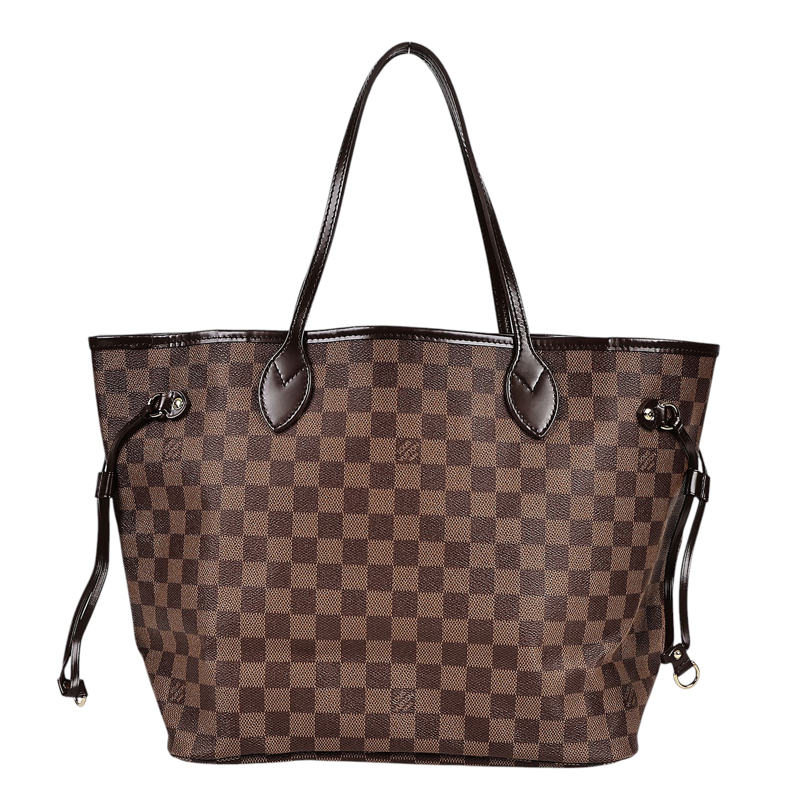 路易威登 LOUIS VUITTON 棕棋盤 MM 托特包 N51105 棋盤NEVERFULL MM 防塵袋