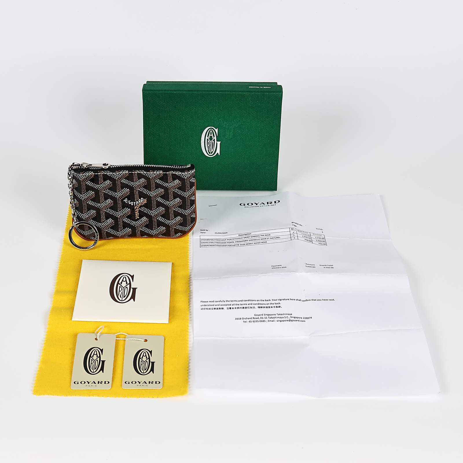 高雅德 GOYARD Sénat Nano Key Pouch 鑰匙包 SENAPCNANTY  原廠盒子/防塵袋/購買證明影本