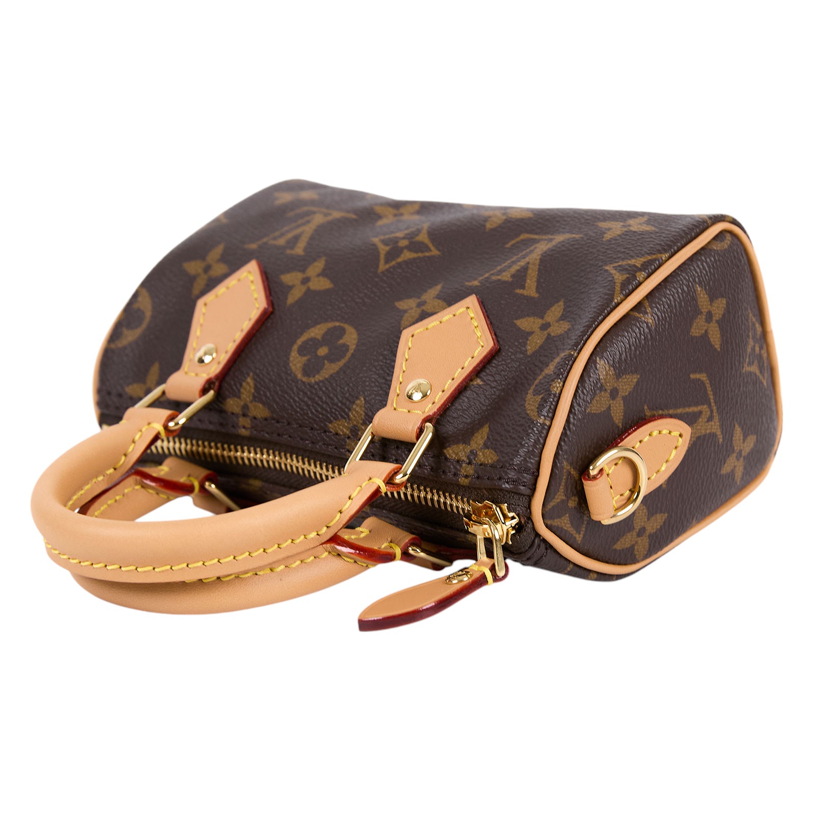 路易威登 LOUIS VUITTON Nano Speedy 原花 手提 肩背包 M81085 晶片款 原花NANO SPEEDY 防塵袋/日本購買證明
