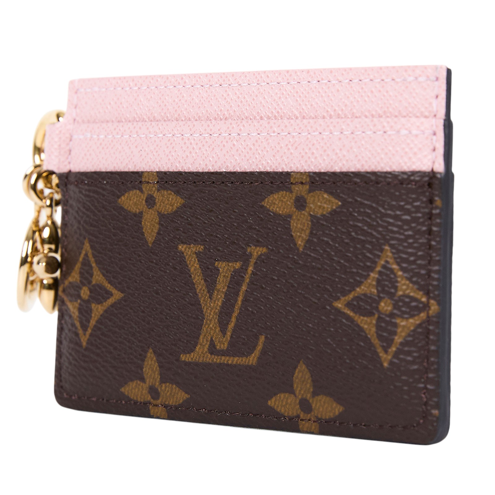 路易威登 LOUIS VUITTON LV Charms 名片夾 帆布 粉紅色 M82739 晶片款 粉CHARMS名片夾 原廠盒子/防塵袋