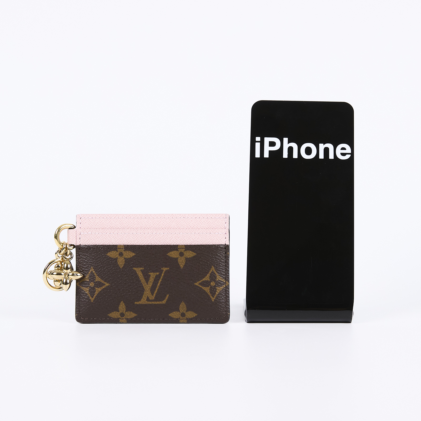 路易威登 LOUIS VUITTON LV Charms 名片夾 帆布 粉紅色 M82739 晶片款 粉CHARMS名片夾 原廠盒子/防塵袋