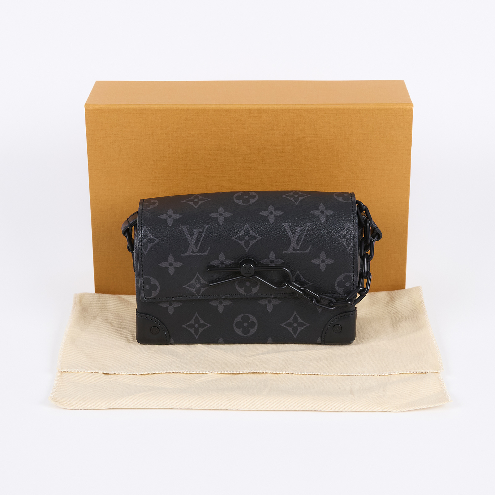 路易威登 LOUIS VUITTON Steamer 隨身錢包 肩背 M81783 晶片款 ☆黑原花STREAMER 原廠盒子/防塵袋